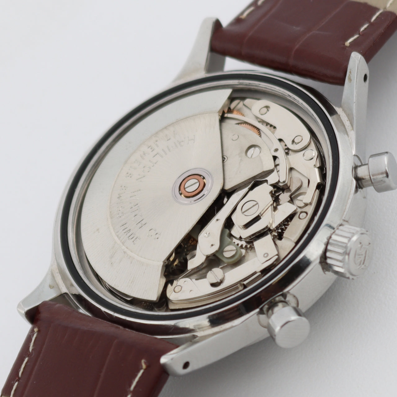 Hamilton 9941 Day Date Blue Men's Chronograph Wristwatch Steel Blue Serviced