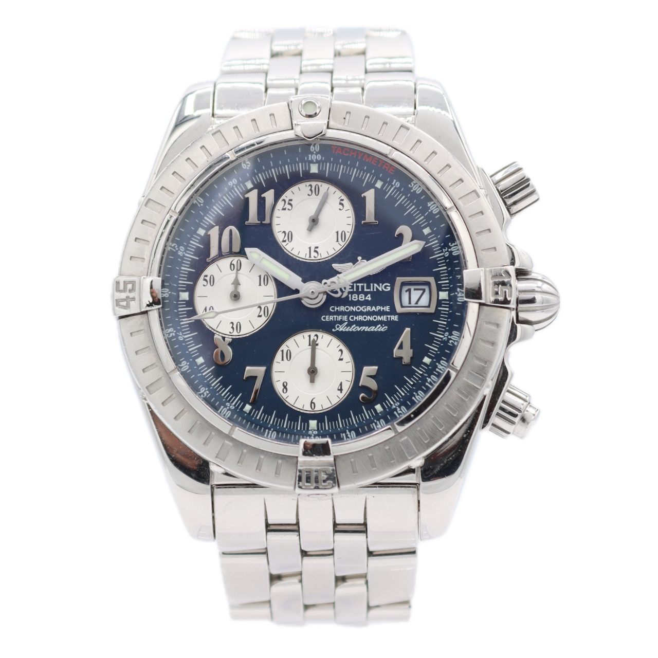 Breitling A13356 Chronomat Evolution Men's Chronograph Wristwatch Swiss Steel