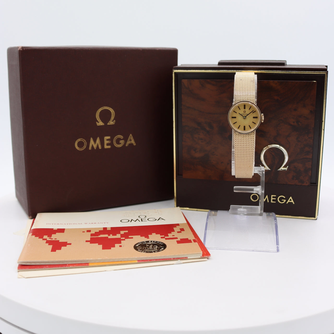 Vintage 19mm 1976 Omega Cocktail Ladies Mechanical Wristwatch 1100 Swiss 10k GF