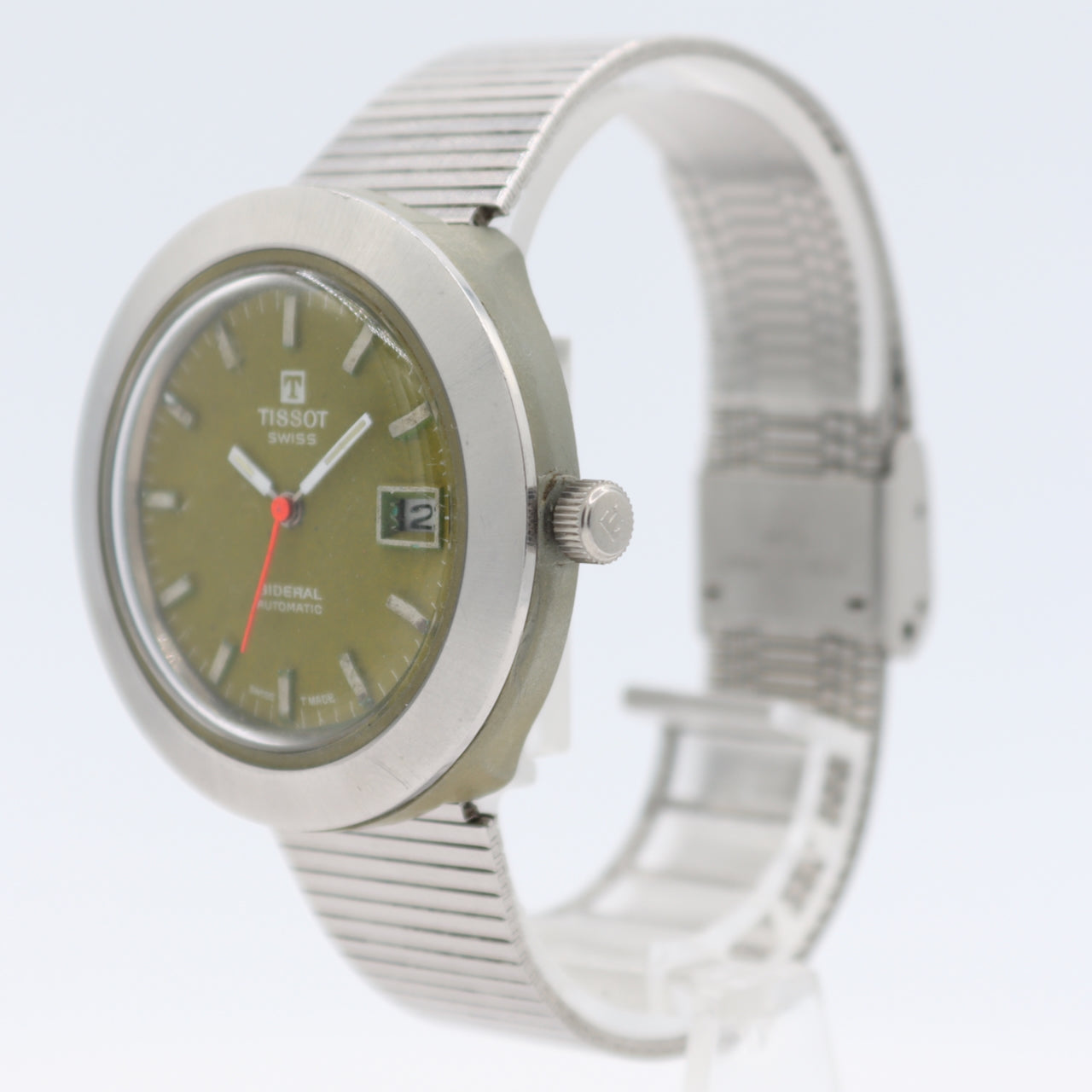 Vintage Tissot Sideral Date Men's Automatic Wristwatch Swiss Steel Fiberglass