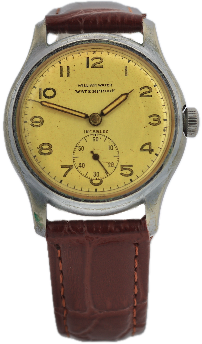 Vintage William Watch Men's Mechanical Wristwatch Swiss Steel & Chrome