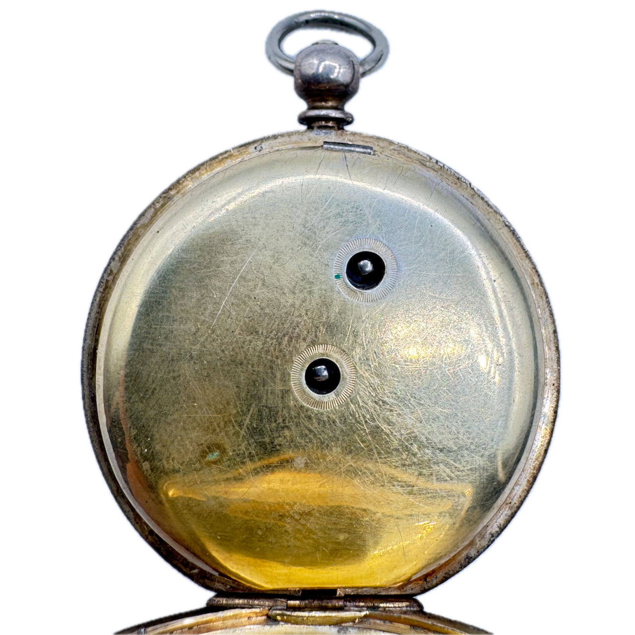 Antique J. Barbey Shield Key Cylinder Escapement Open Face Pocket Watch Silver