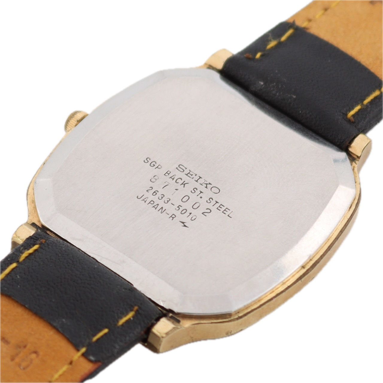 Vintage 34mm Seiko 2633-5010 Day Date Men's Quartz Wristwatch Japan Gold Plated