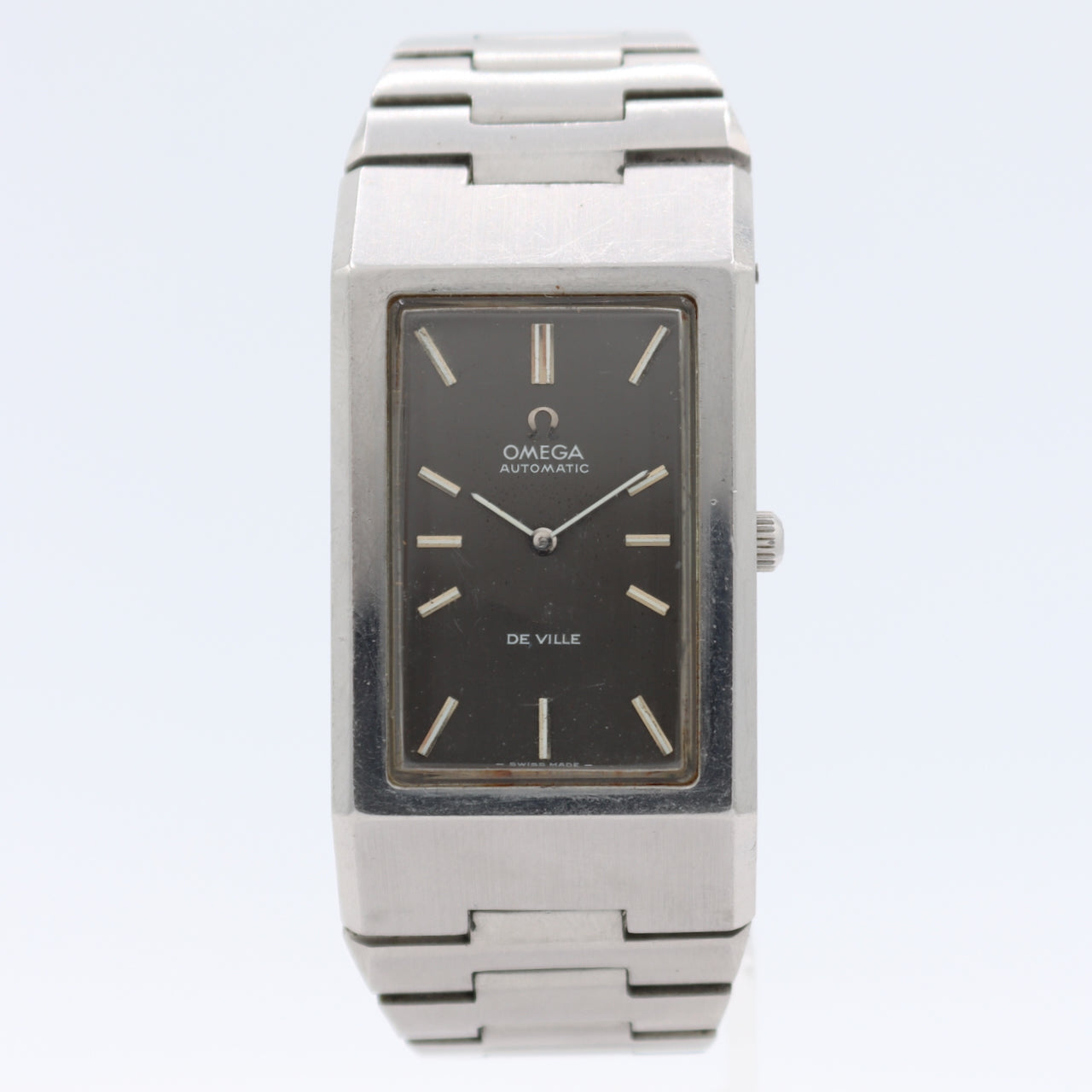 Vintage 27mm Omega 155.007 Tank De Ville Men's Automatic Wristwatch Swiss Steel