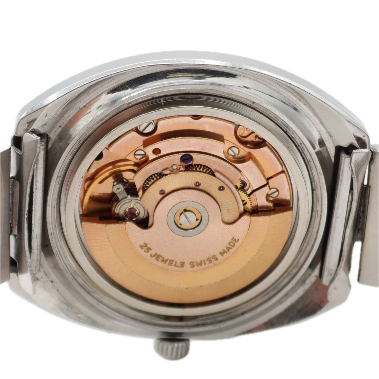 38mm Precimax Day Date 25 Jewel Men's Automatic Wristwatch ETA 2789 Swiss Steel