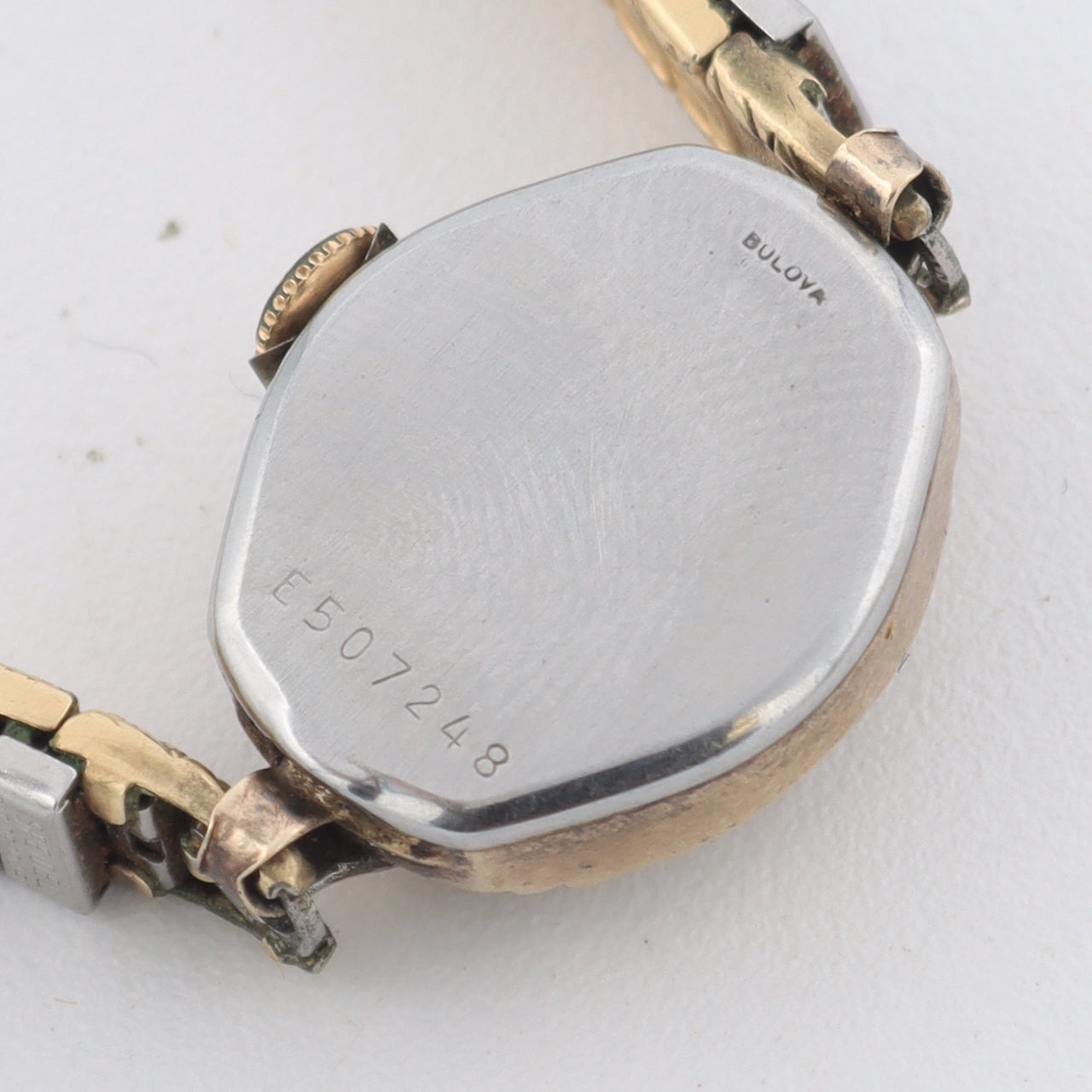Vintage Bulova Cocktail Ladies Mechanical Wristwatch 6 AH Swiss Steel & 10k RGP