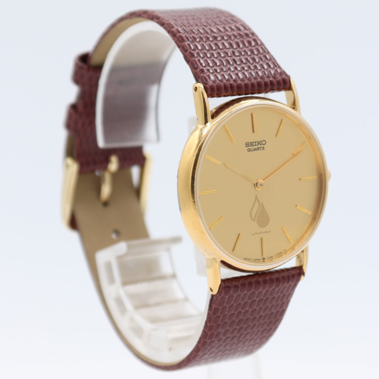 Vintage Seiko 5Y30-7009 Water Drip Logo Men's Quartz Wristwatch Japan Dress