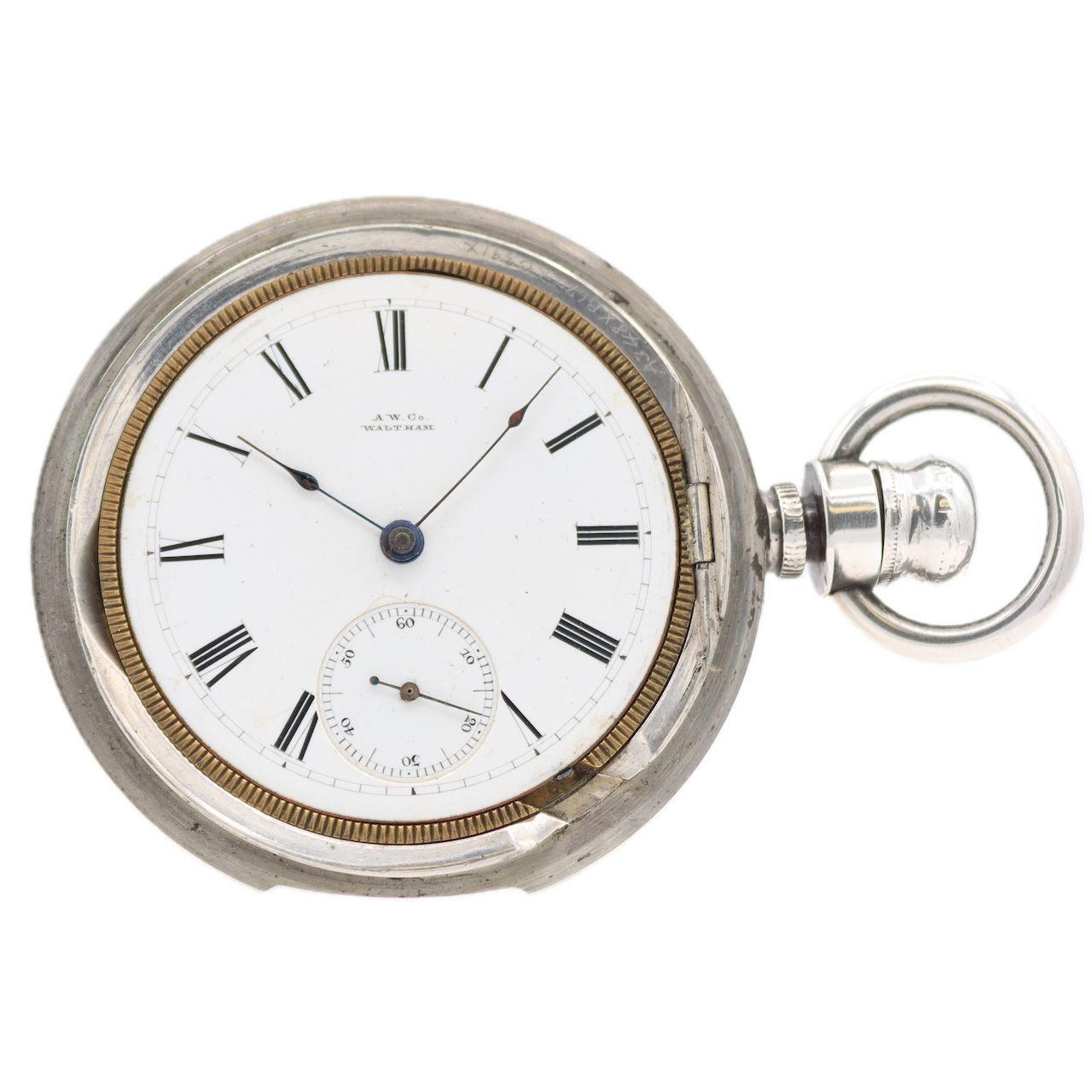 Antique 18 Size Waltham Hunter Config. Pocket Watch P.S. Bartlett Coin Silver