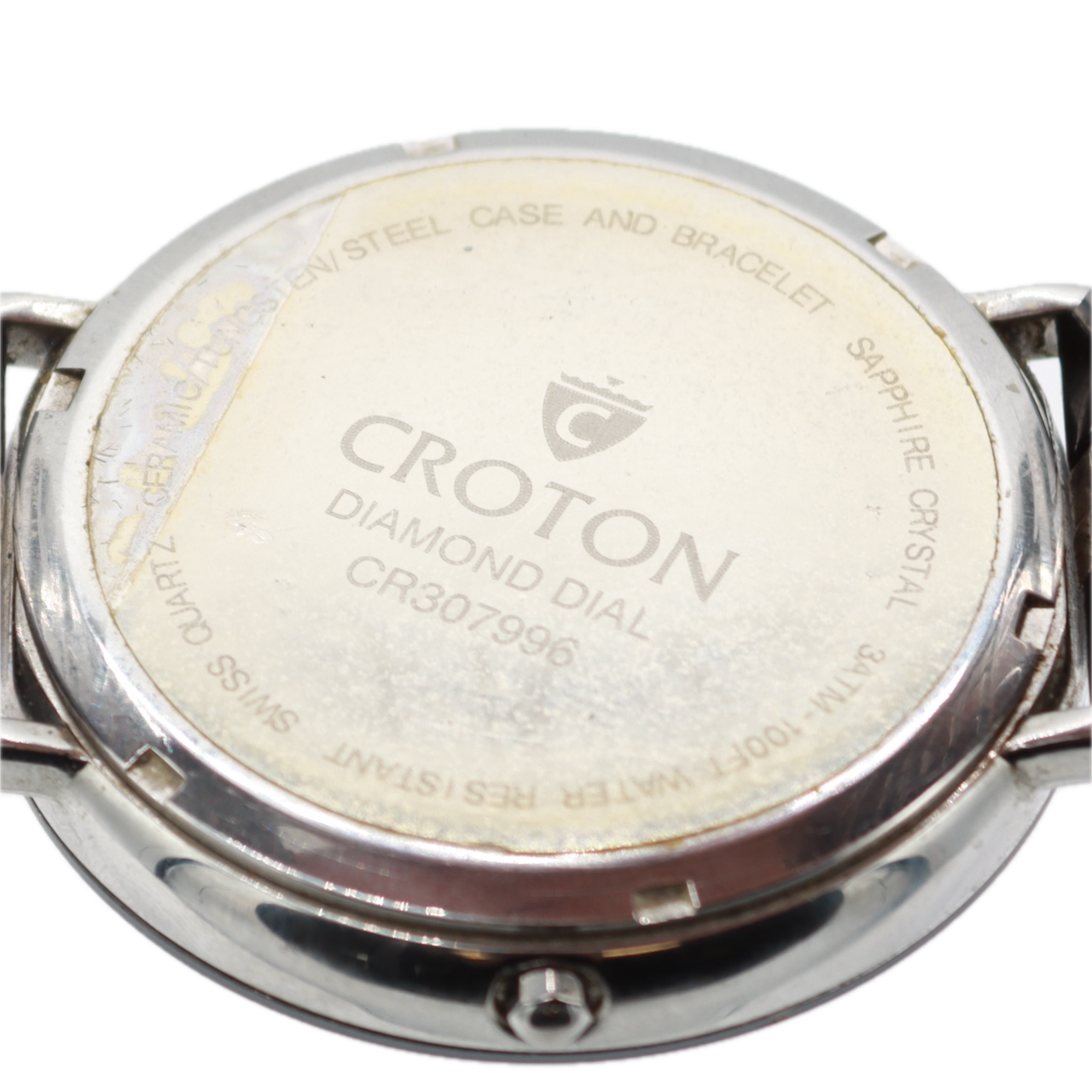 Croton CR307996 Black Date Men's Quartz Wristwatch Swiss Made
