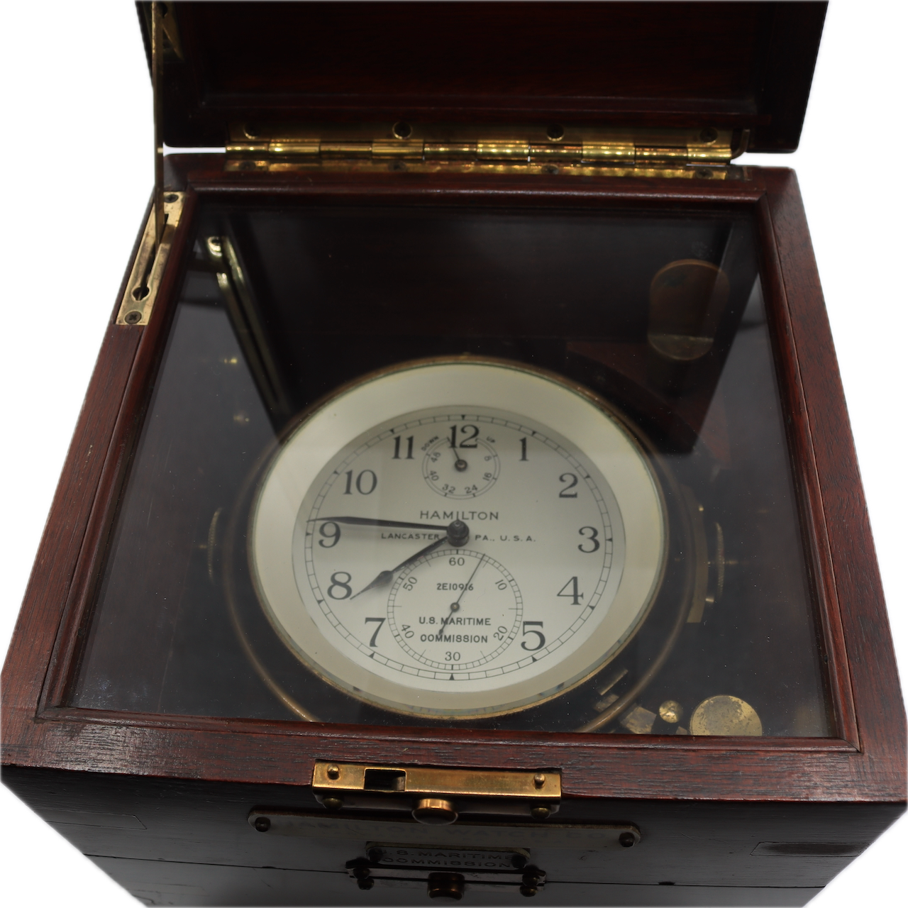 Antique 1941 Hamilton Mod. 21 Maritime Commission Ships Chronometer ClockDetent