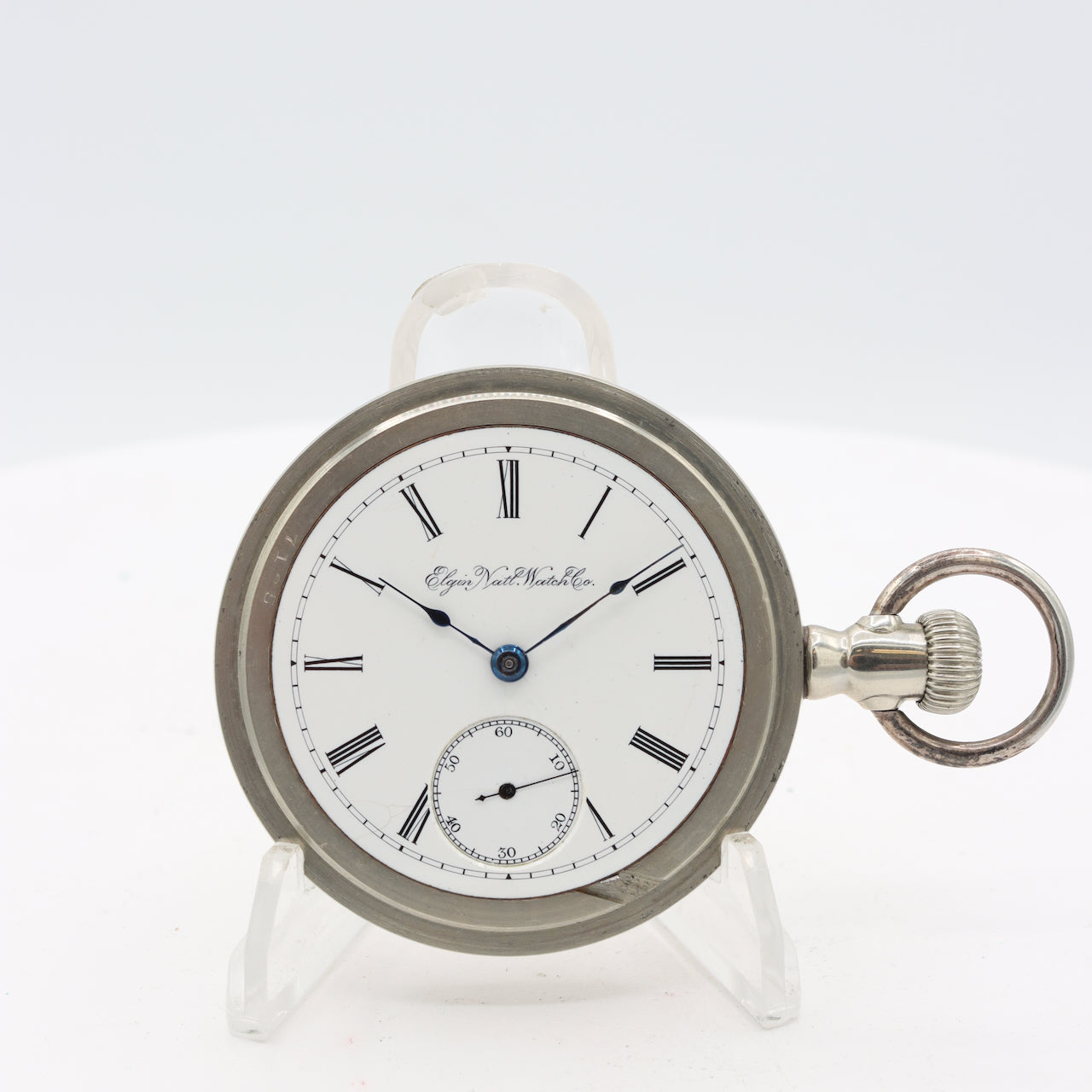 Antique 18 Size 1890 Elgin Mechanical Hunter Config. Pocket Watch 10 USA