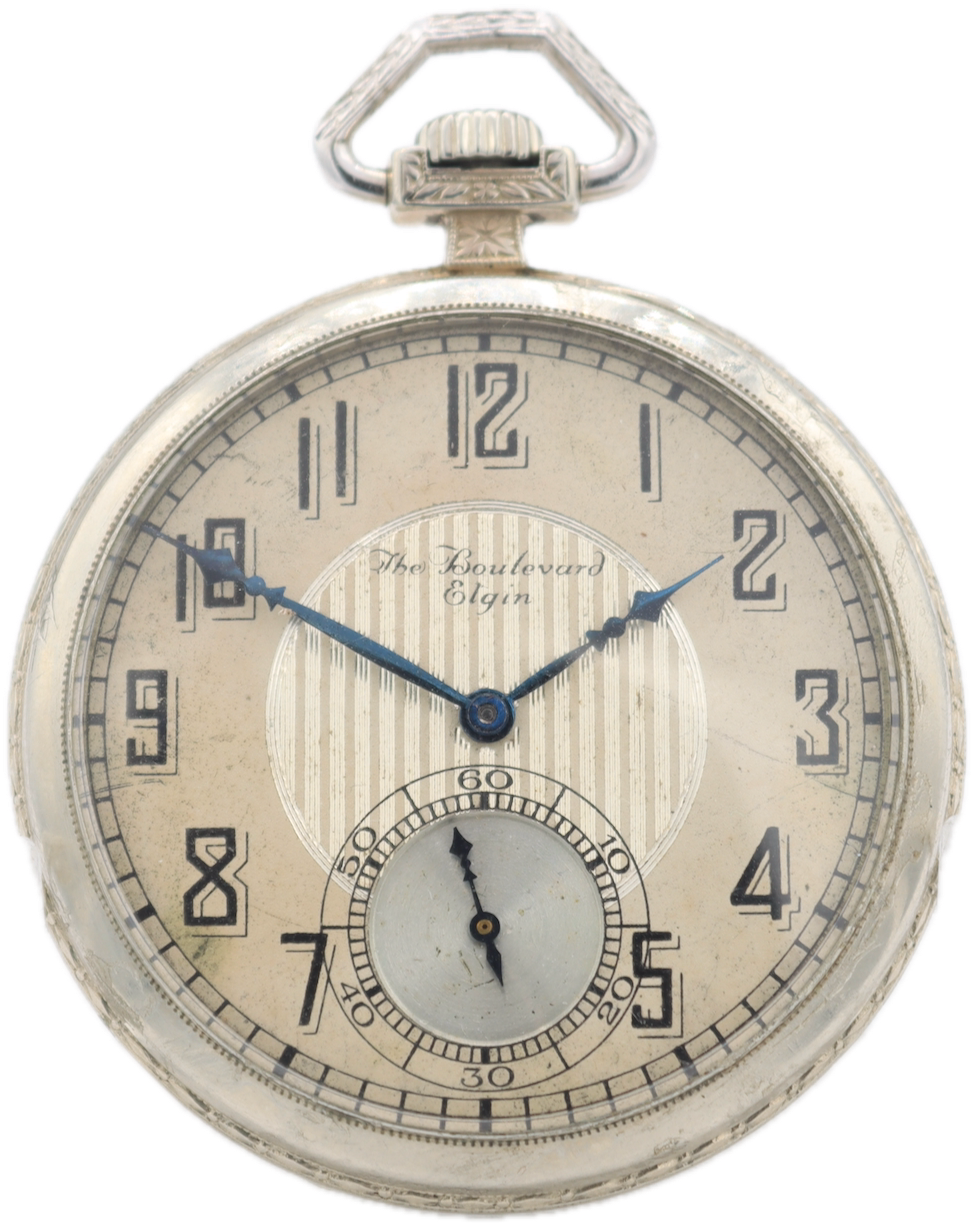 Vintage 12s 1925 Elgin The Boulevard 15 Jewel Mechanical Pocket Watch 315