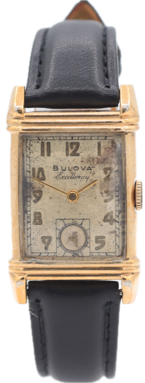 Vintage 1950 Bulova Excellency Men's Mechanical Wristwatch 7 AP USA 10k GF