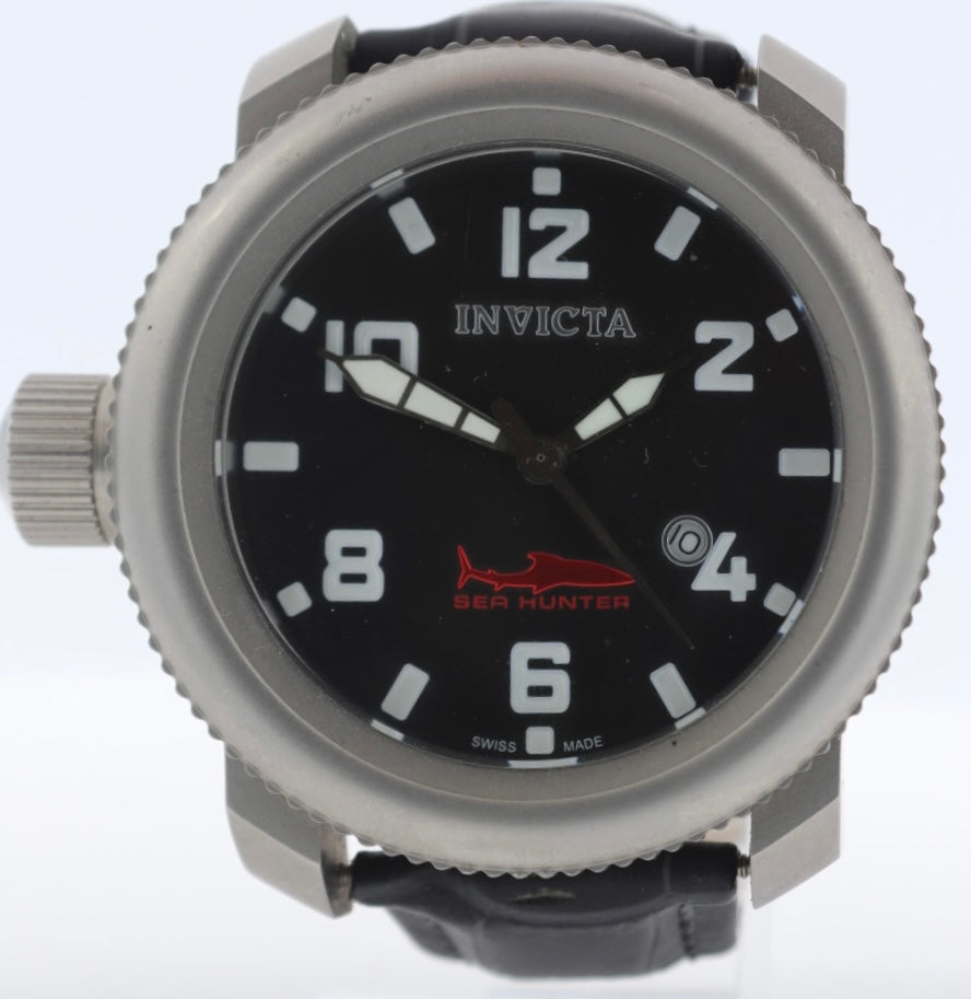Invicta 1544 Sea Hunter Men's Quartz Wristwatch Swiss Stainless Steel