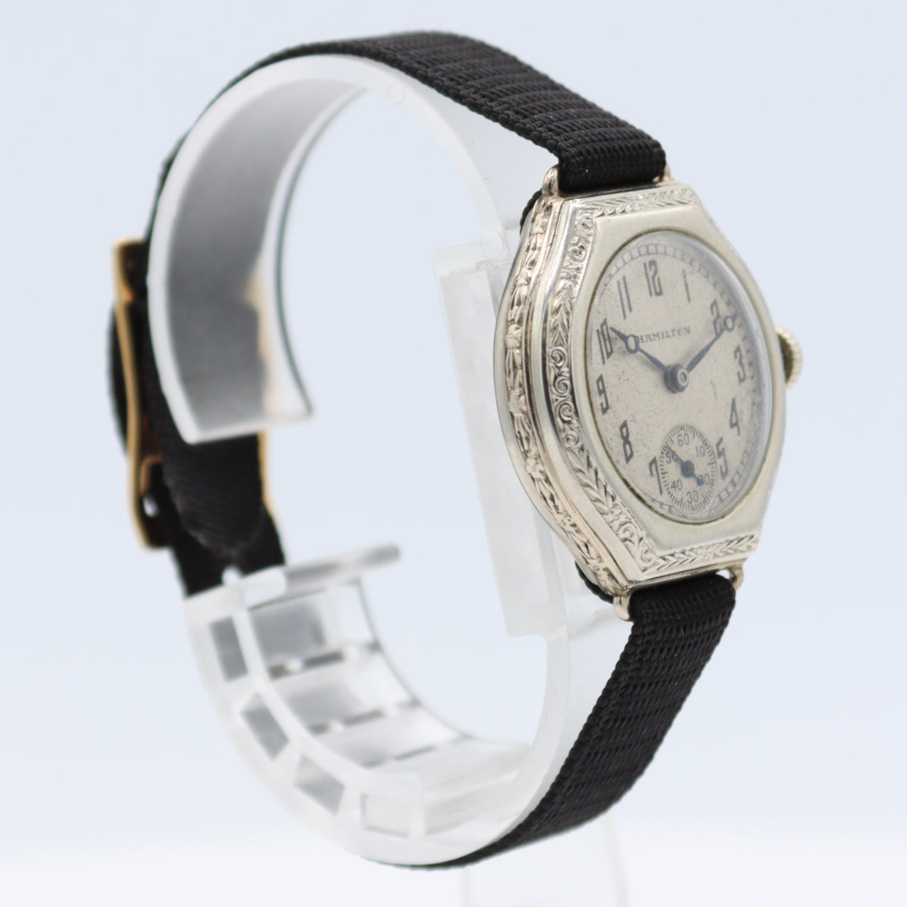 Vintage Hamilton Art Deco Ladies Mechanical Wristwatch 979 USA 14k White GF