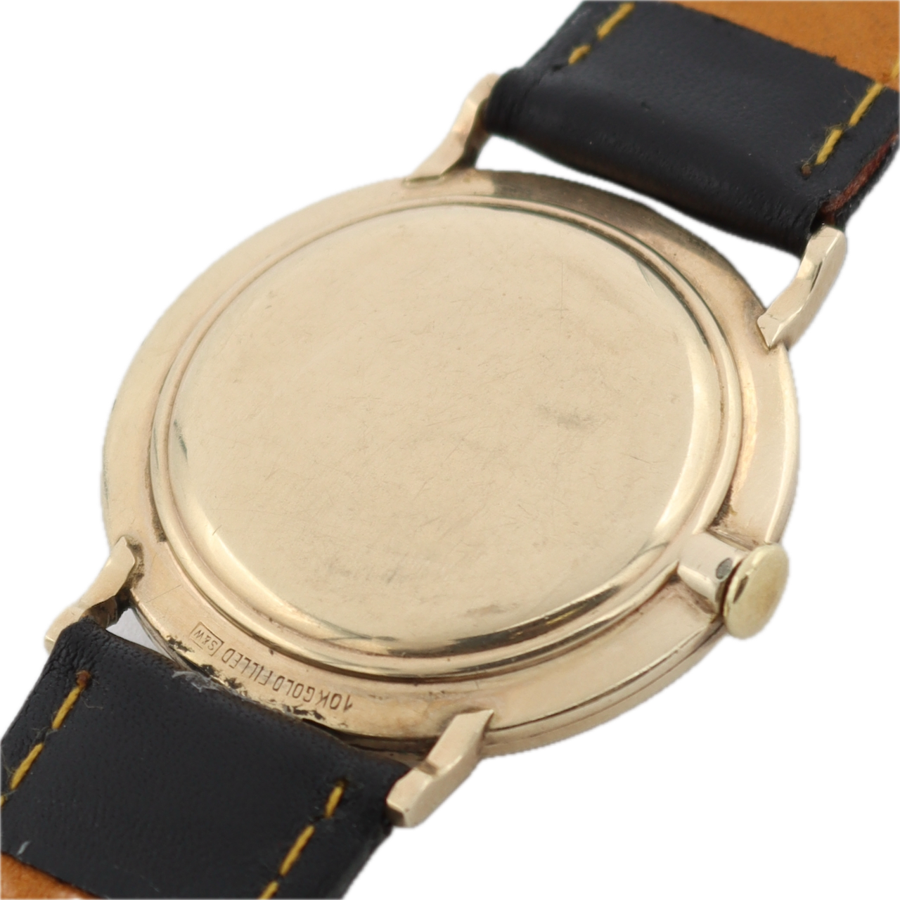 Vintage 32mm Wittnauer Dress Style Men's Mechanical Wristwatch 10k GF Running