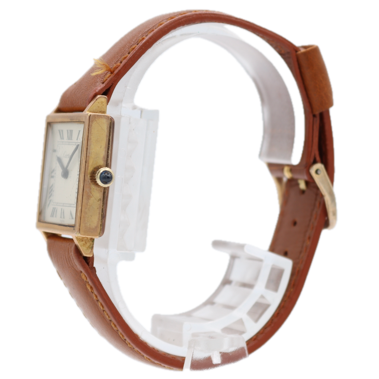 Vintage 22mm Cartier Pre-Must Ladies Mechanical Wristwatch Swiss Square Tank