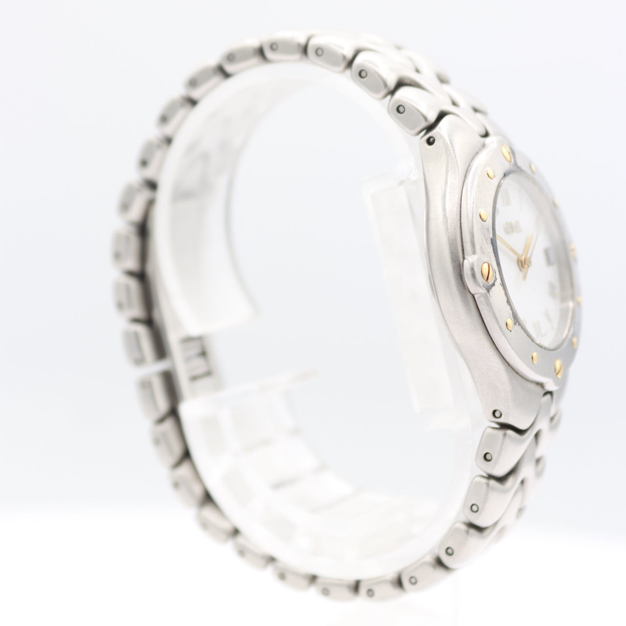Vintage Ebel E 6087621 Sportwave Ladies Quartz Wristwatch Swiss Steel & 18k Gold