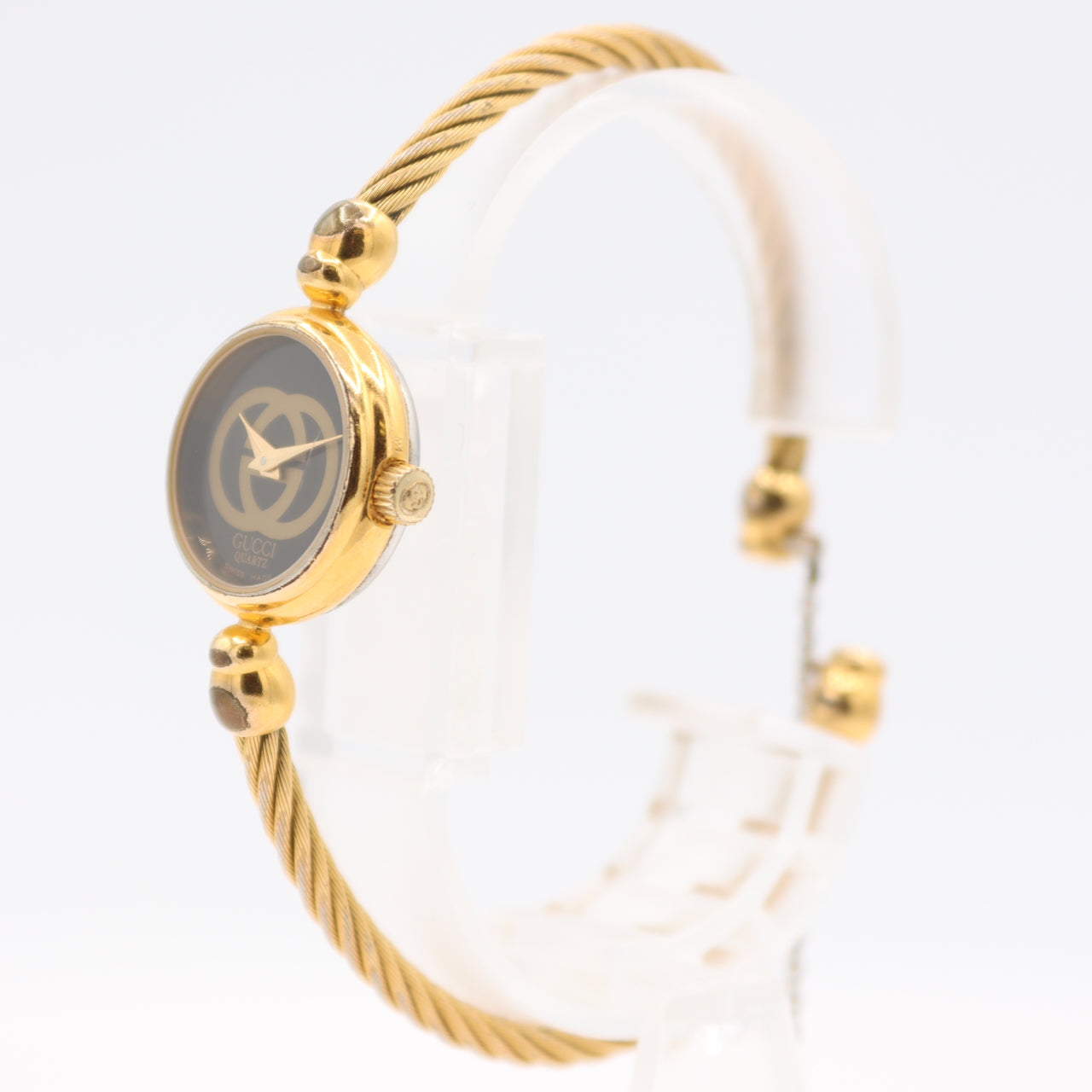 20mm Gucci 2047_1L Bangle Ladies Quartz Wristwatch Swiss Made Gold Tone