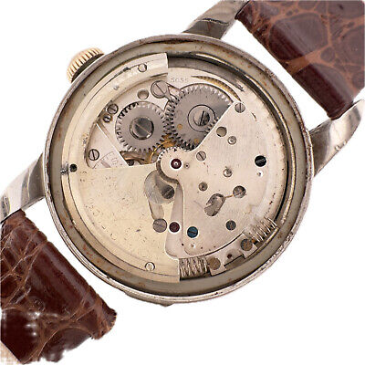 Vintage Movado Men's Bumper Automatic Wristwatch 221A Gold Capped w Borgel Case