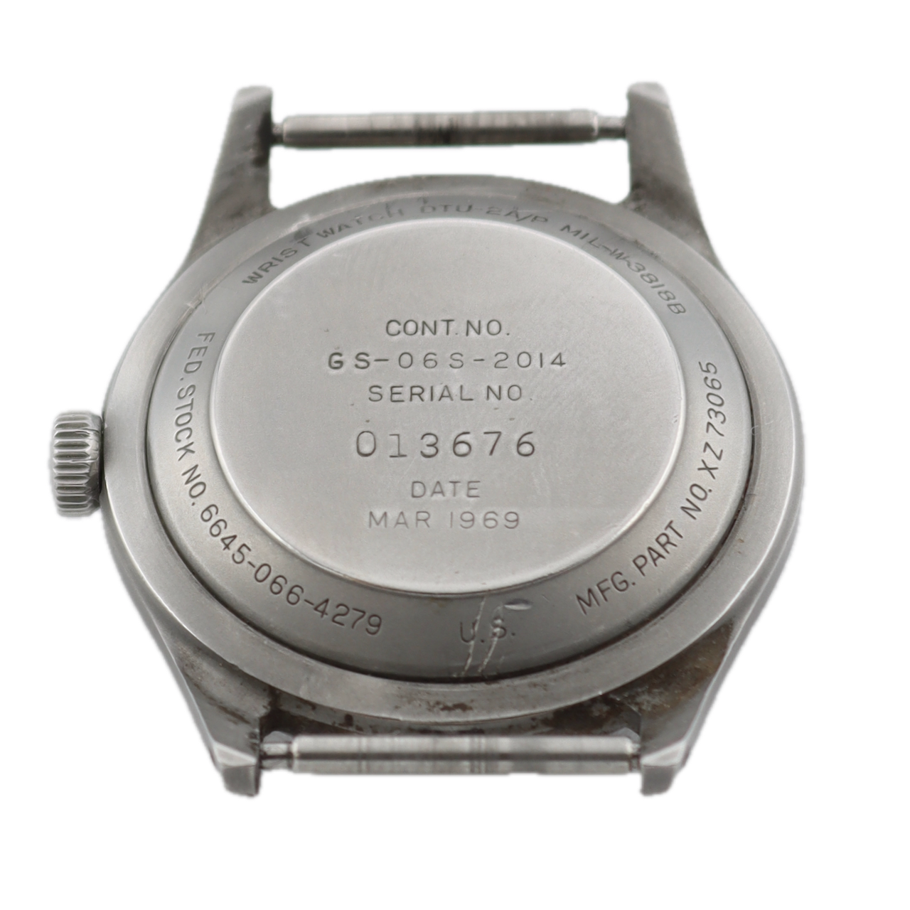 Vintage 1969 Benrus Military Style Men's Mechanical Wristwatch Swiss Steel