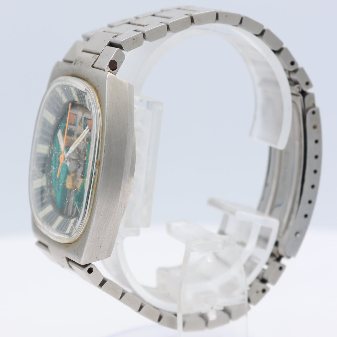Vintage Accutron TV Spaceview "T" Men's Tuning Fork Wristwatch 214 USA Steel
