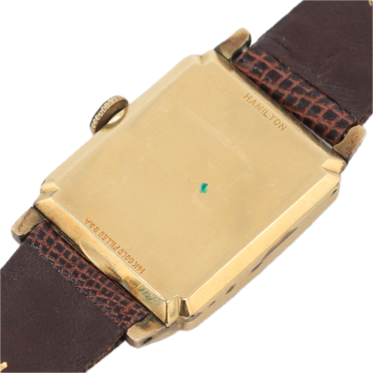 Vintage Hamilton Cedric Men's Mechanical Wristwatch 982 USA 14k Gold Filled