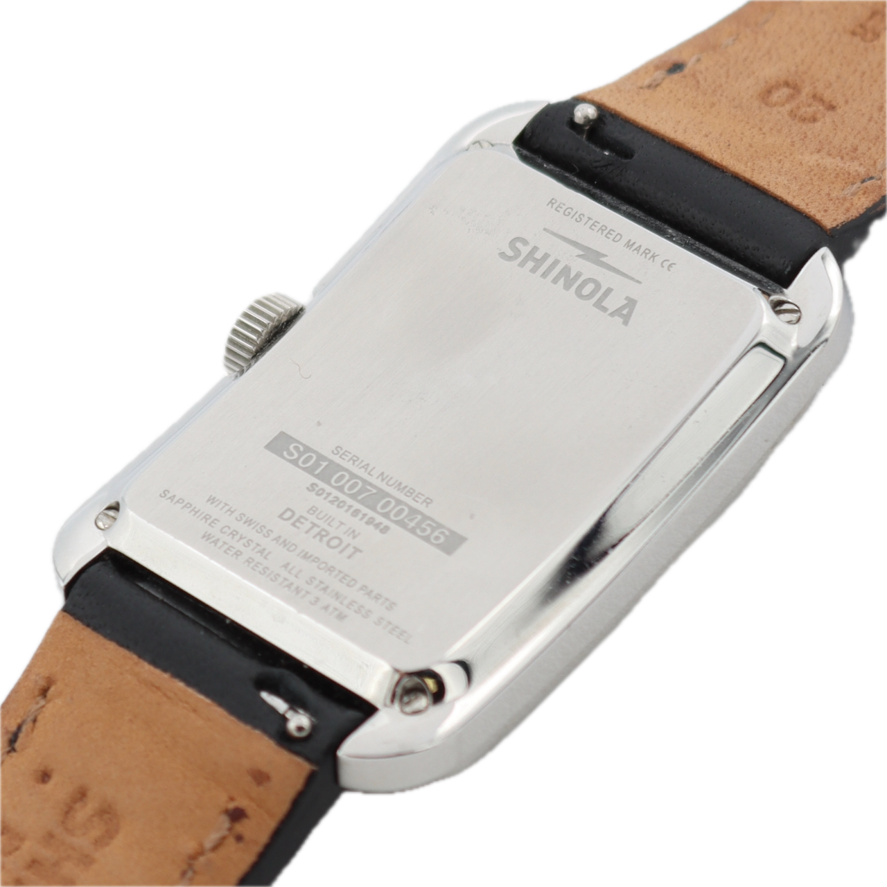 Vintage 28mm Shinola Omaha Black Men's Quartz Wristwatch USA Steel Sleek