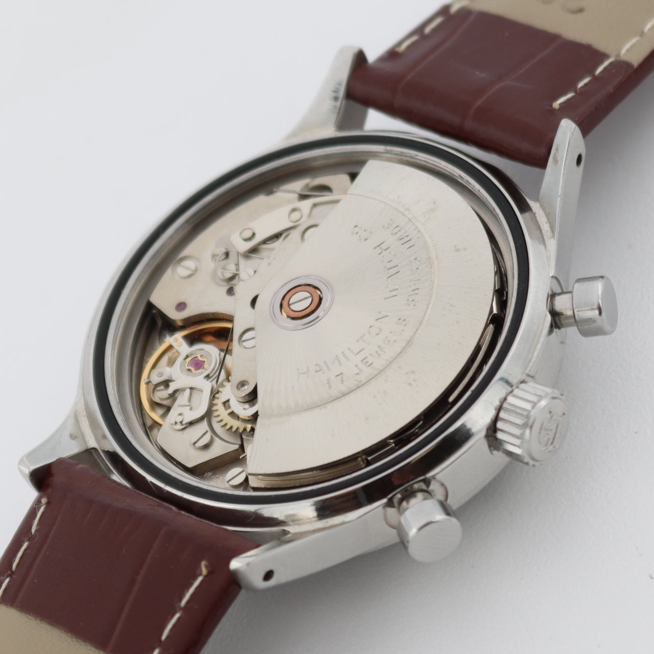 Hamilton 9941 Day Date Blue Men's Chronograph Wristwatch Steel Blue Serviced