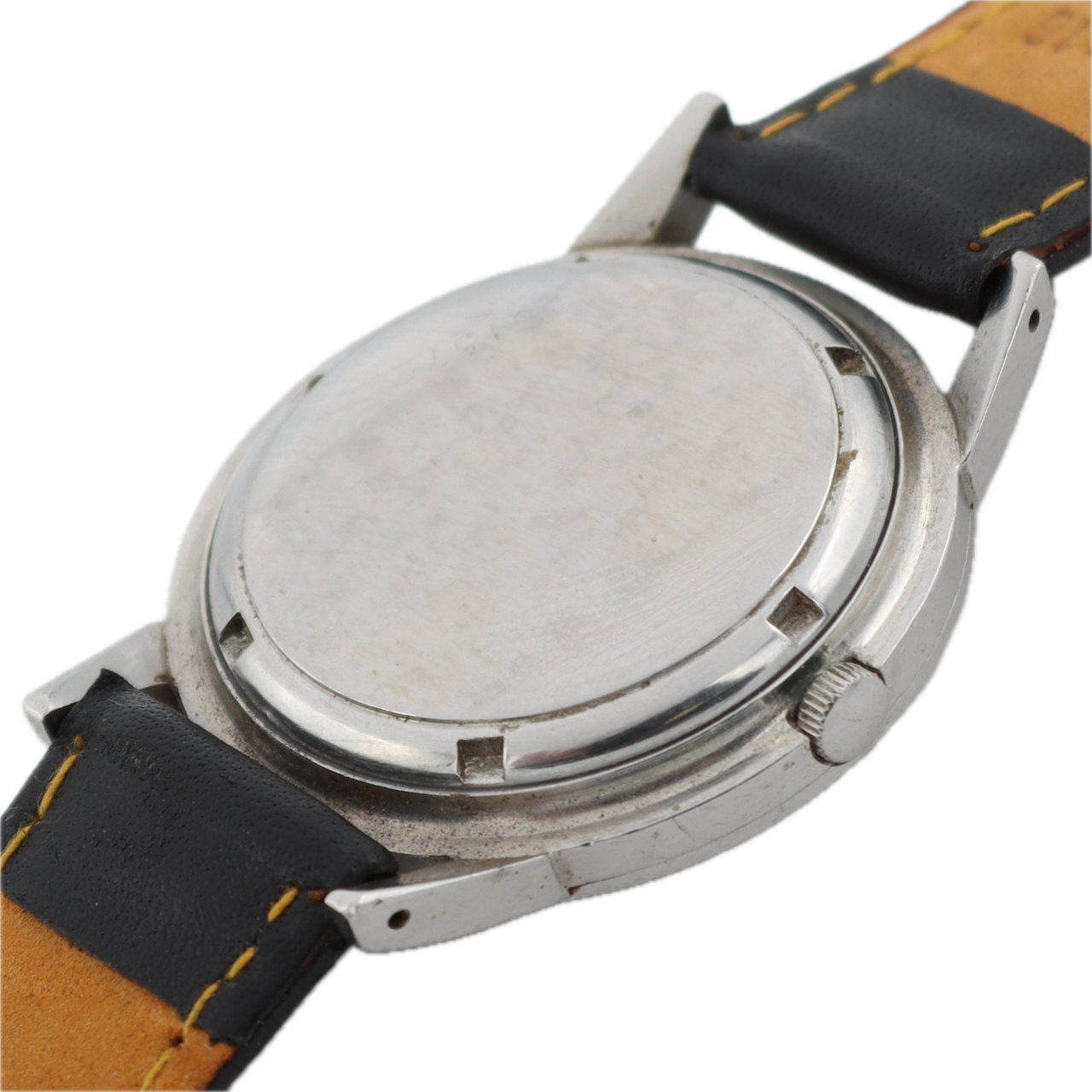 Vintage Eternamatic Linen Dial Men's Automatic Wristwatch 1412 Swiss S.Steel