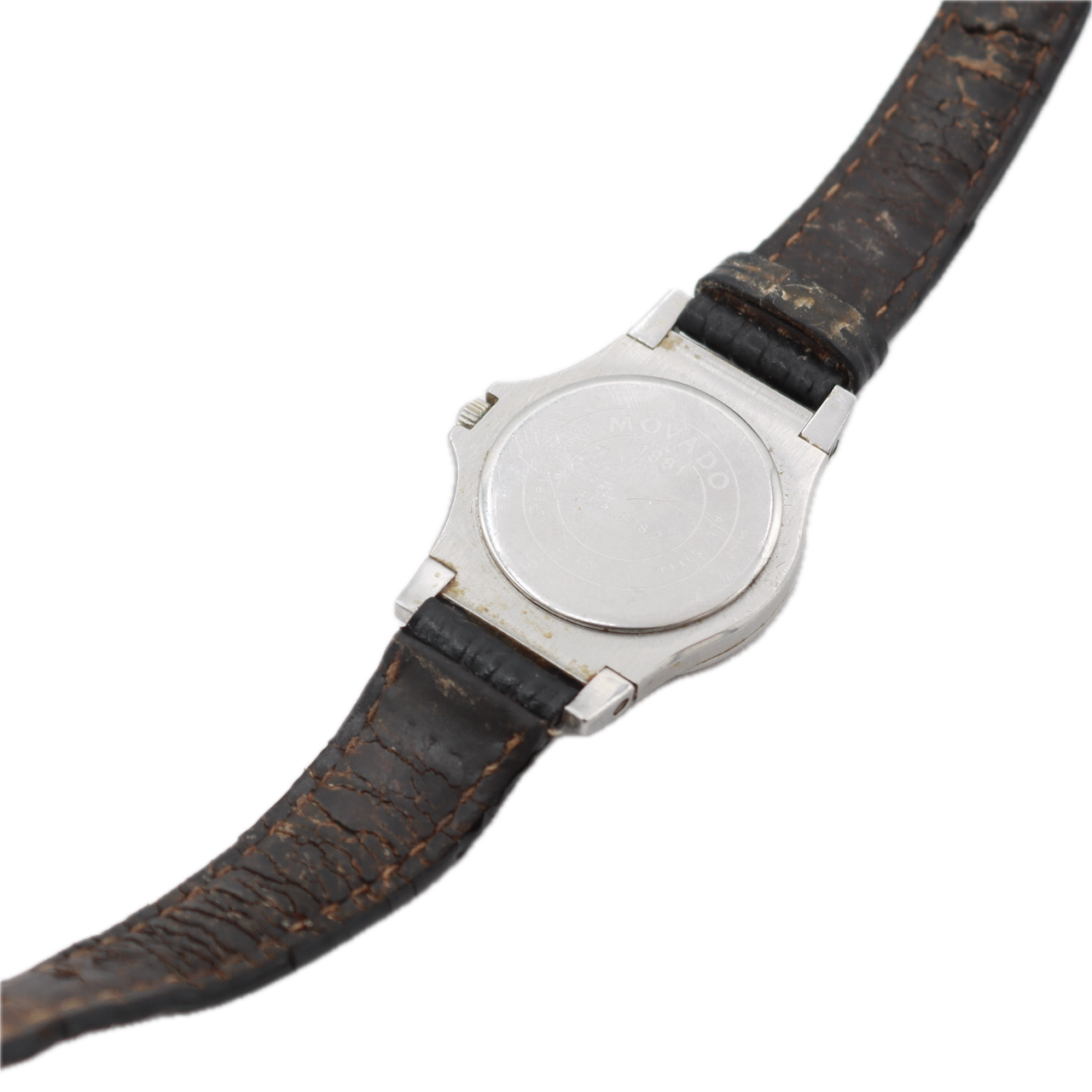 Vintage Movado 84.A1.838.2 Waffle Museum Ladies Quartz Wristwatch Swiss Steel