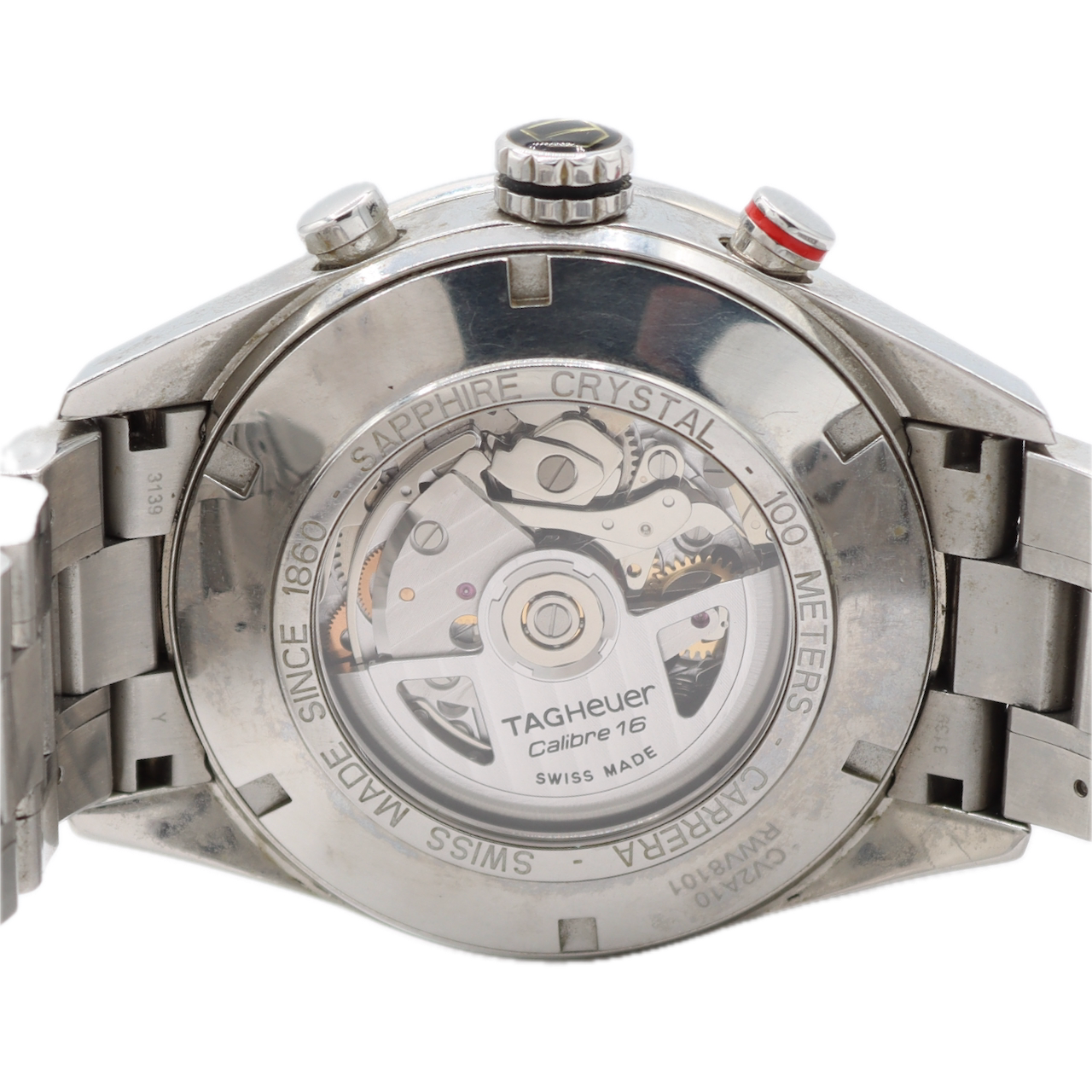 43mm TAG Heuer CV2A10.BA0796 Carrera Calibre 16 Men's Chronograph Wristwatch