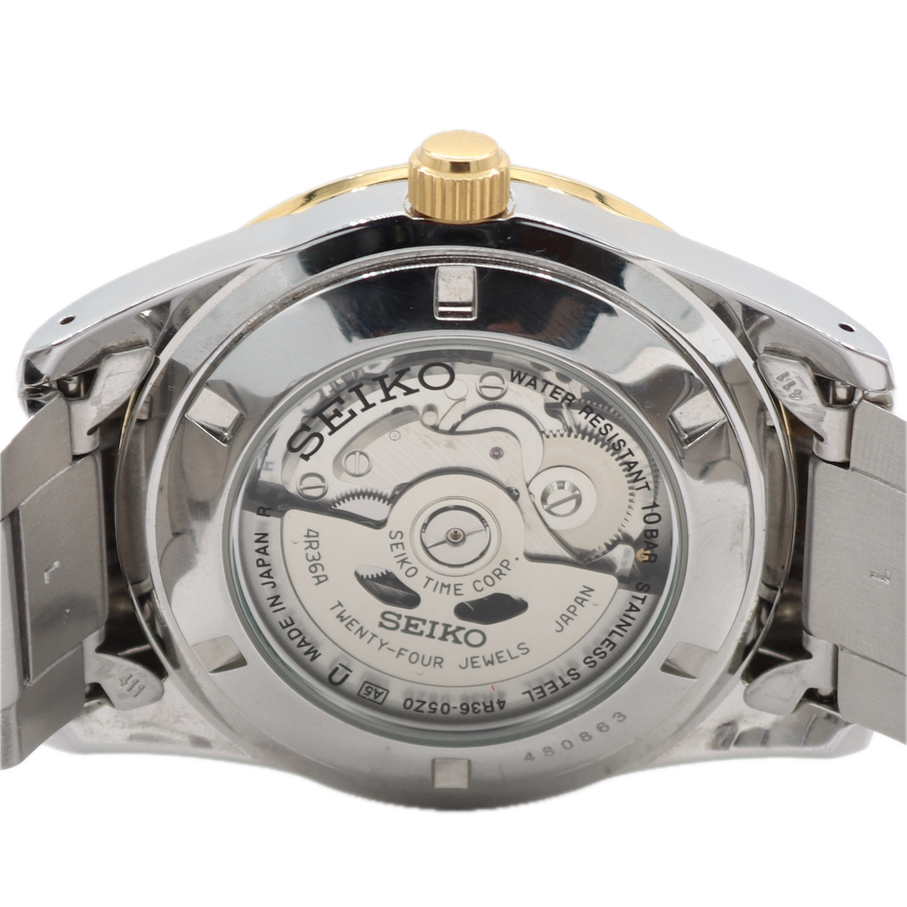 2024 Seiko 4R36-05Z0 Day Date Men's Automatic Wristwatch Japan Two Tone W/Box