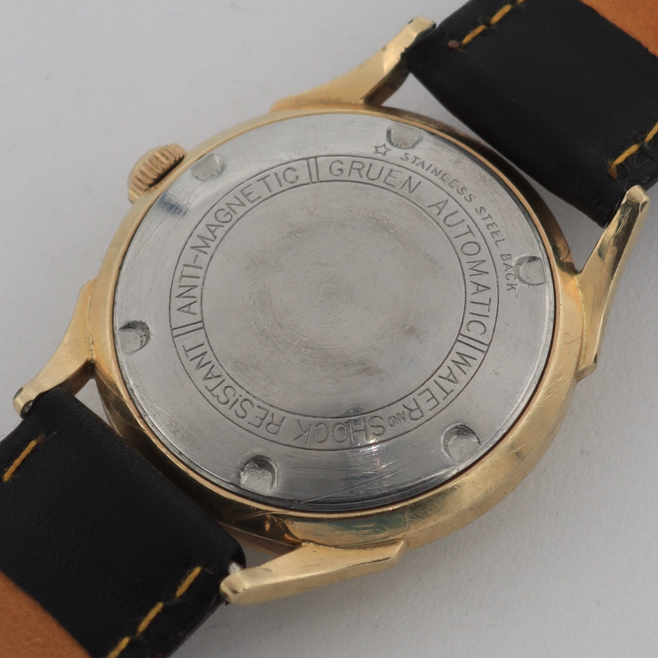 Vintage Gruen 930SS-935 23 Dress Men's Automatic Wristwatch 930SS Steel & 10k GF