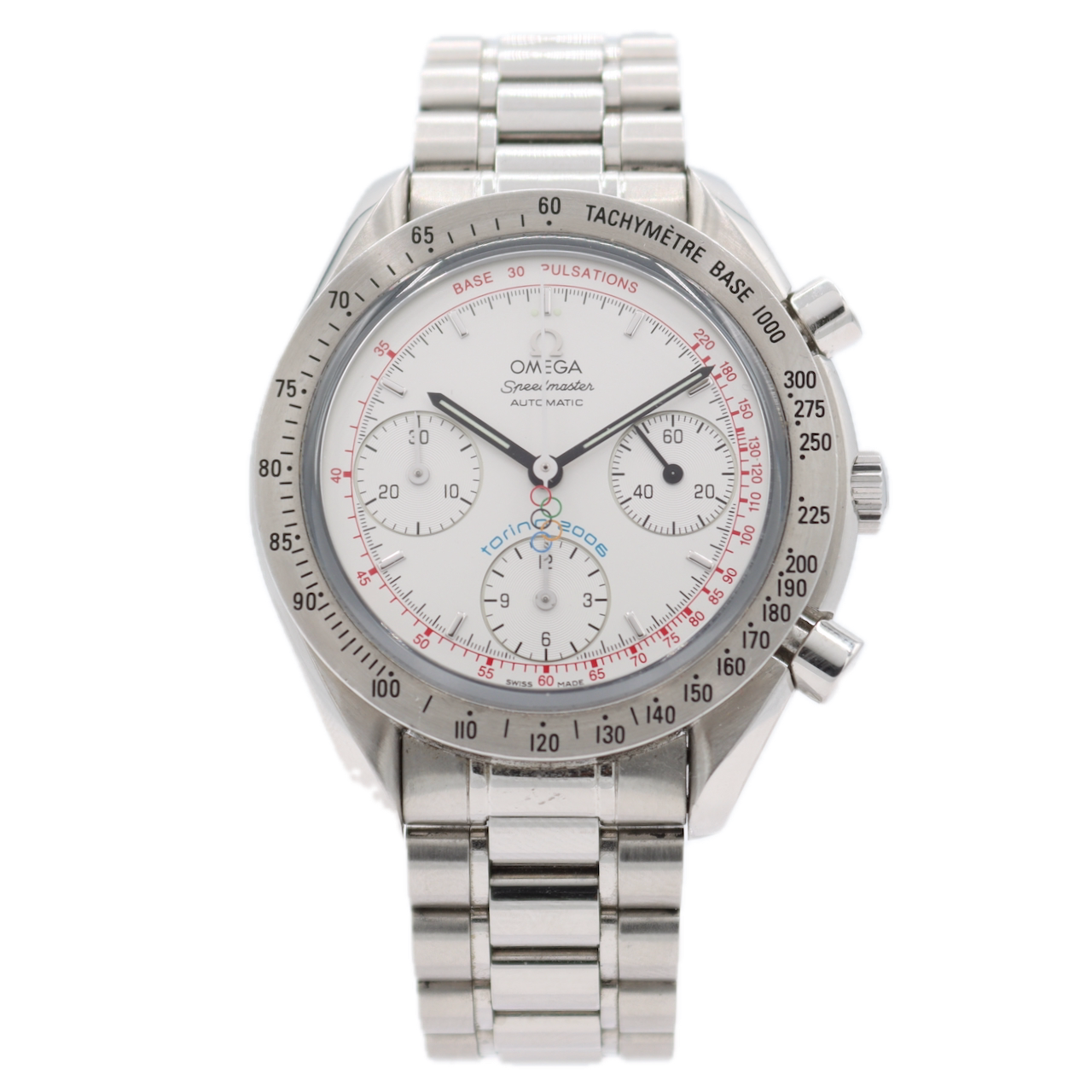 39mm 2006 Omega 3538.30 Speedmaster Men's Automatic Wristwatch Torino 2006 LE