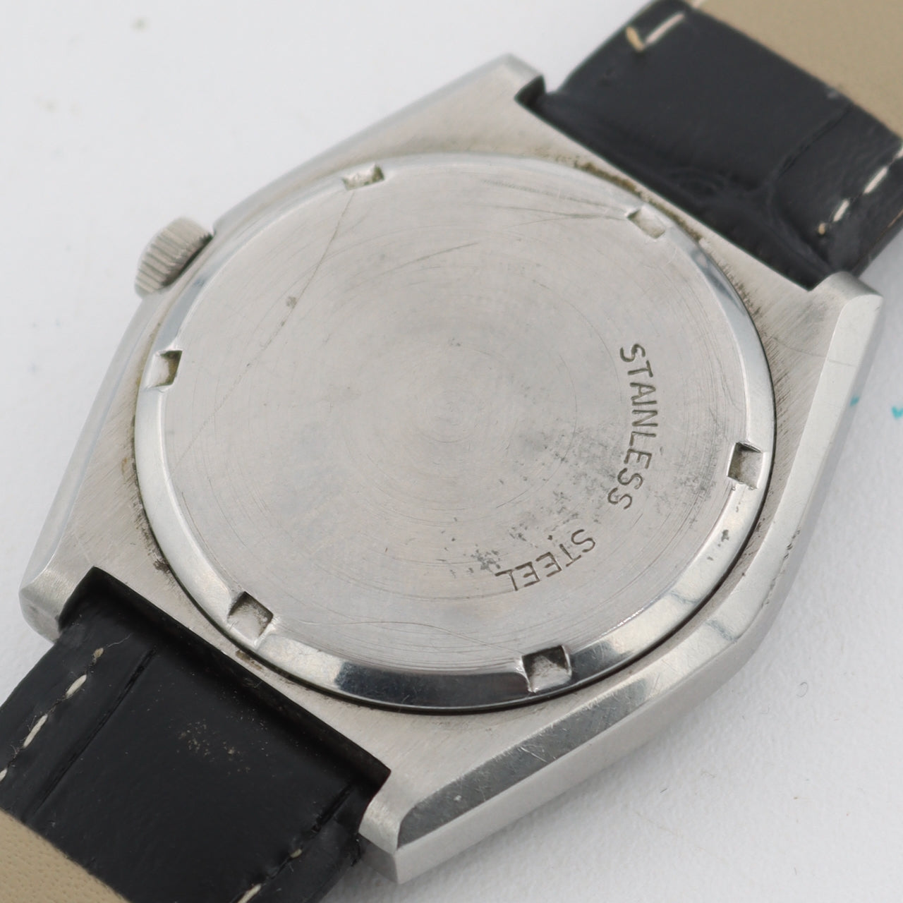 Vintage Jubilee Tonneau Brushed Date Men's Mechanical Wristwatch 2422/3 Steel