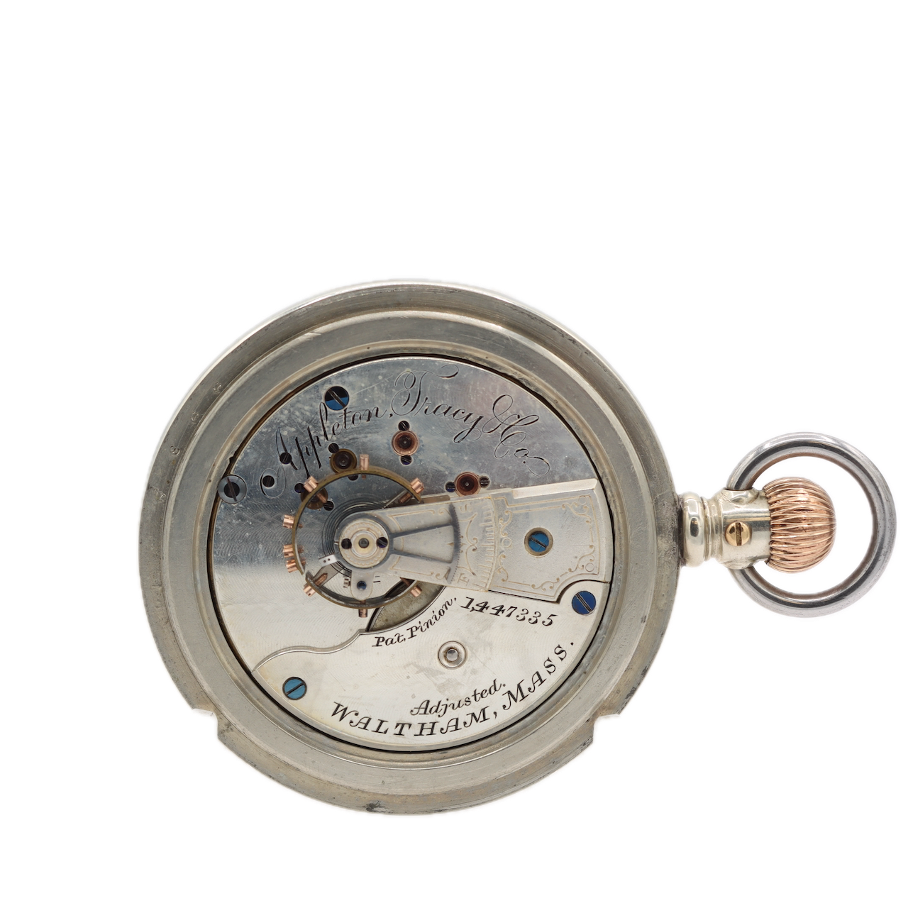 Antique 18s 1880 Appleton Tracy & Co. Locomotive Hunter Config. Pocket Watch
