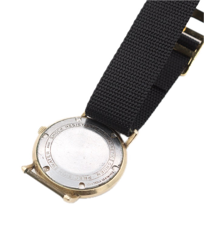 Vintage Gruen 445/971SS Precision Men's Mechanical Wristwatch Steel & 10k RGP