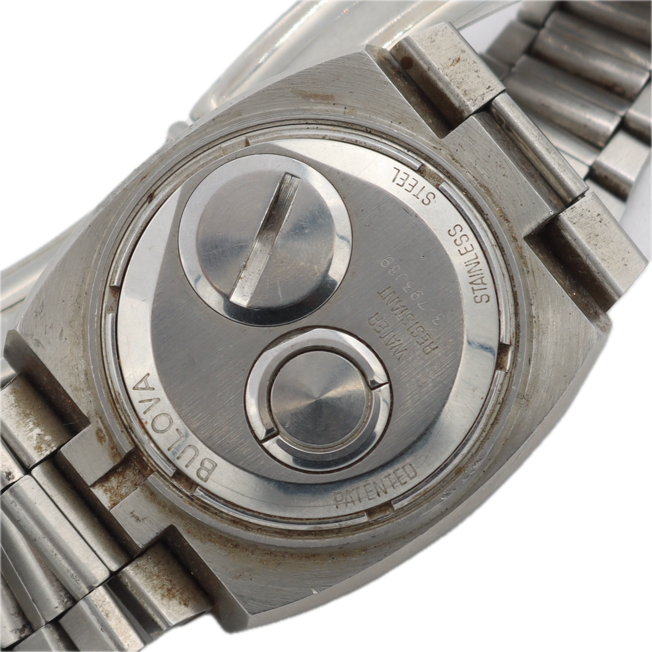 Vintage Accutron TV Spaceview "T" Men's Tuning Fork Wristwatch 214 USA Steel