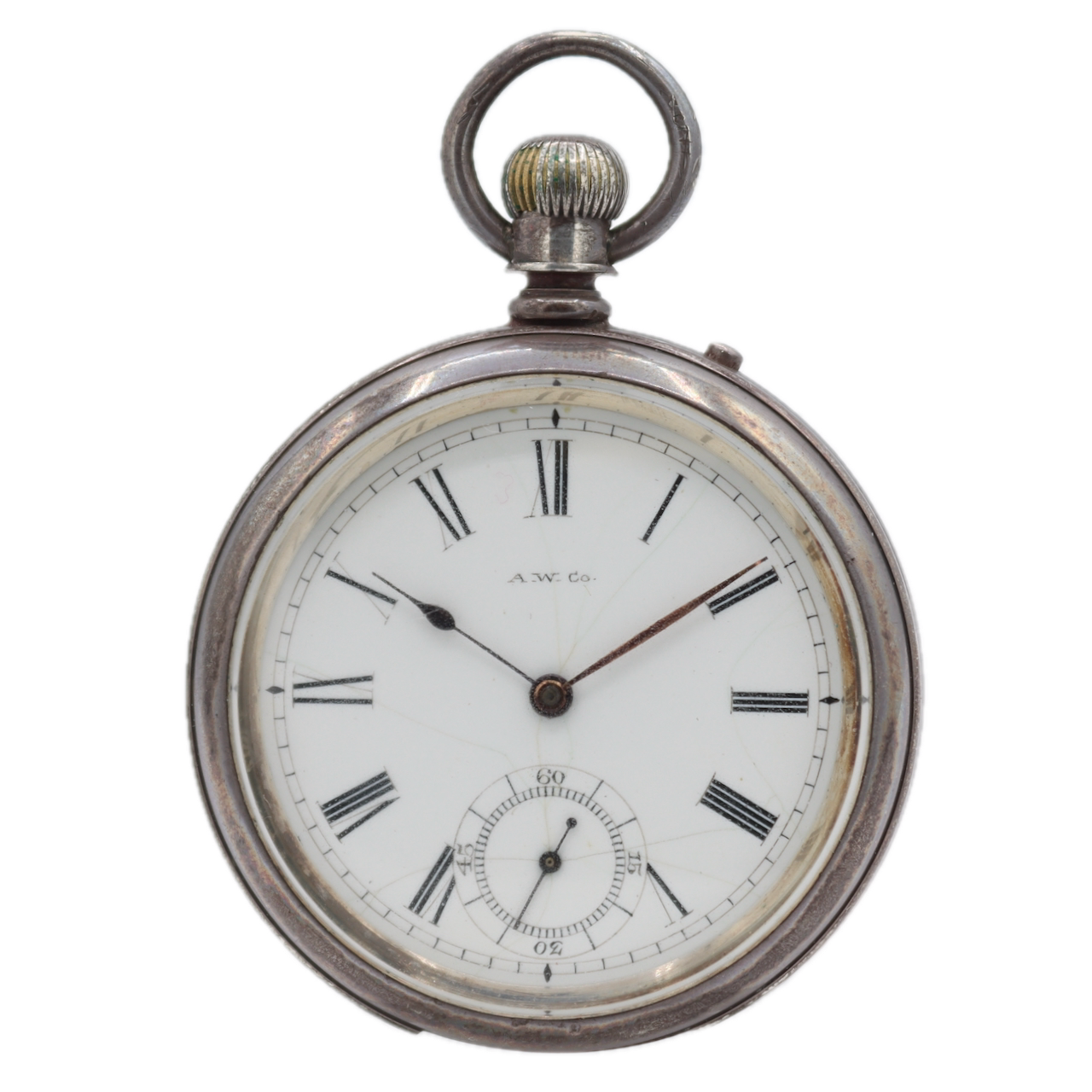 Antique 14s Waltham 1884 7 J Mechanical Pocket Watch Bond St. Silver Plated