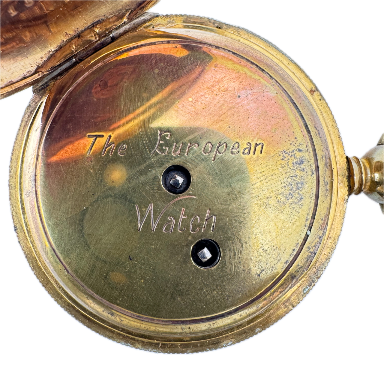 Antique 6s The European Watch Cylinder Escapement Hunter Pocket Watch Swiss