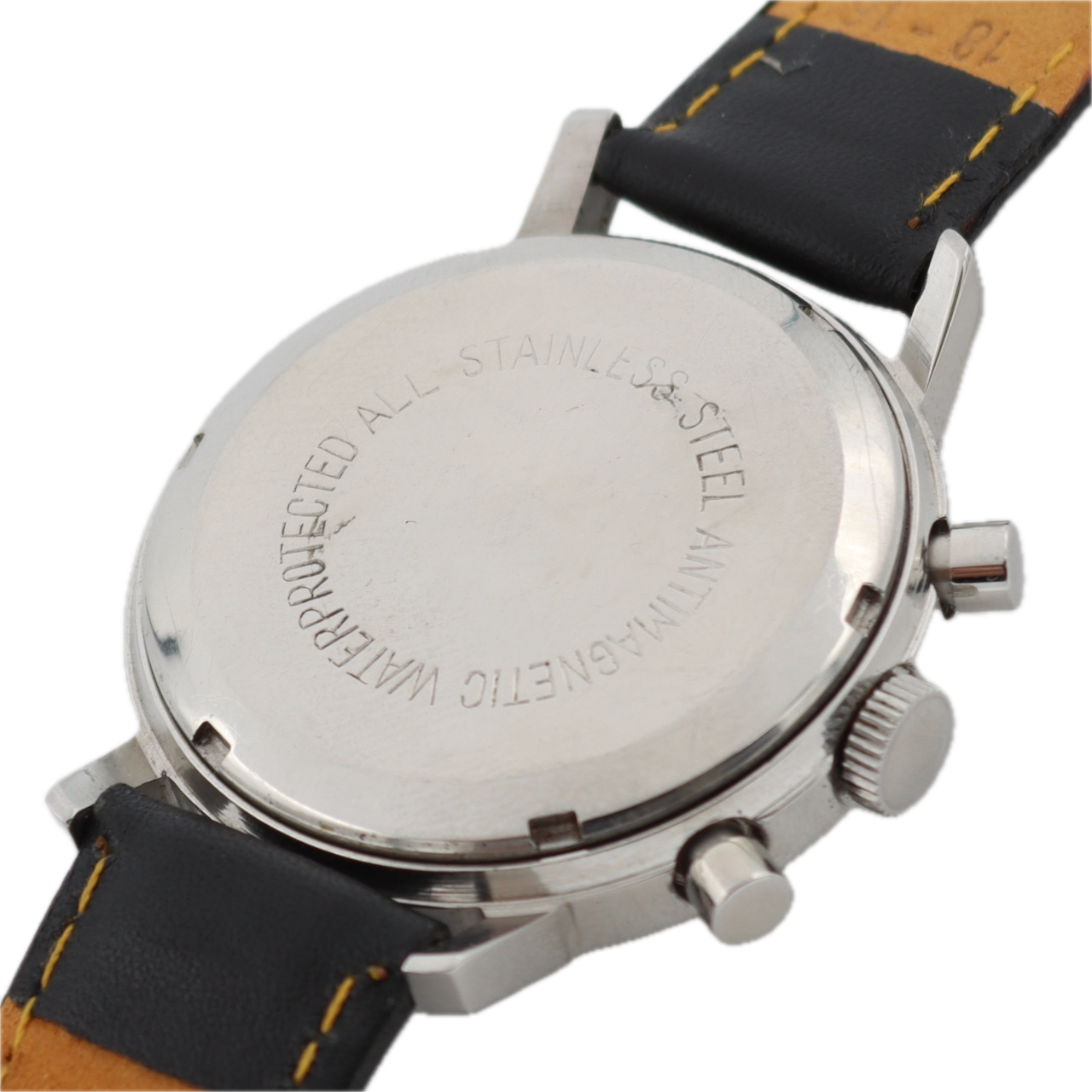 Vintage Wakmann Men's Chronograph Wristwatch Landeron 149 France Steel Serviced