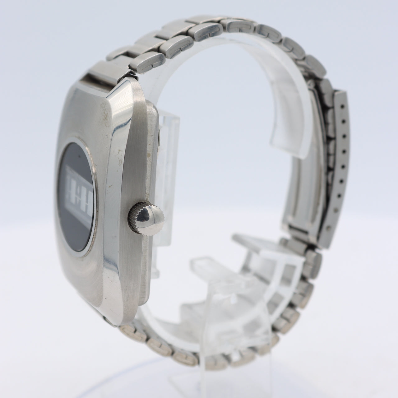 Vintage Epsa-Optel Dynamic Scattering DSM Men's Digital LCD Wristwatch Steel