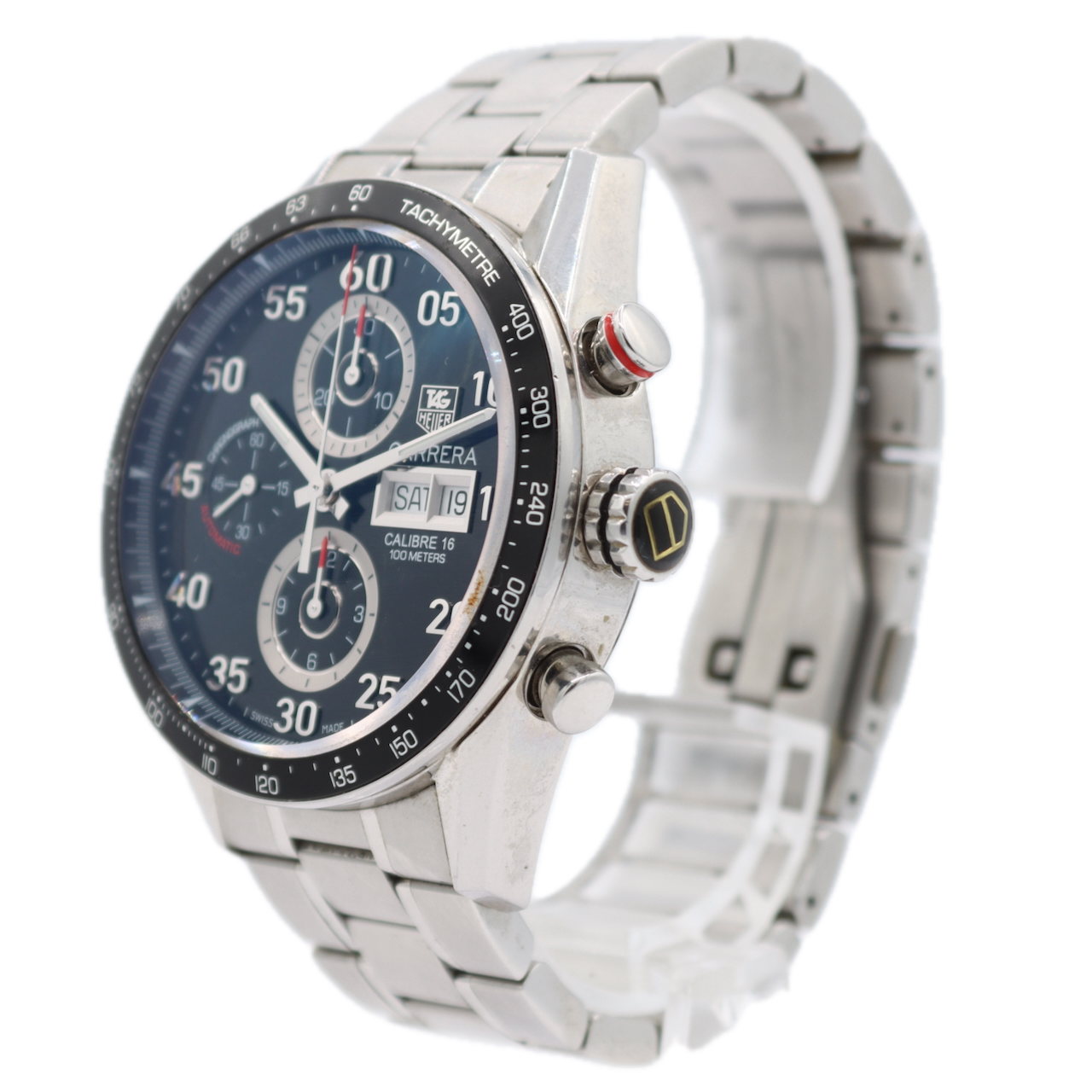 43mm TAG Heuer CV2A10.BA0796 Carrera Calibre 16 Men's Chronograph Wristwatch