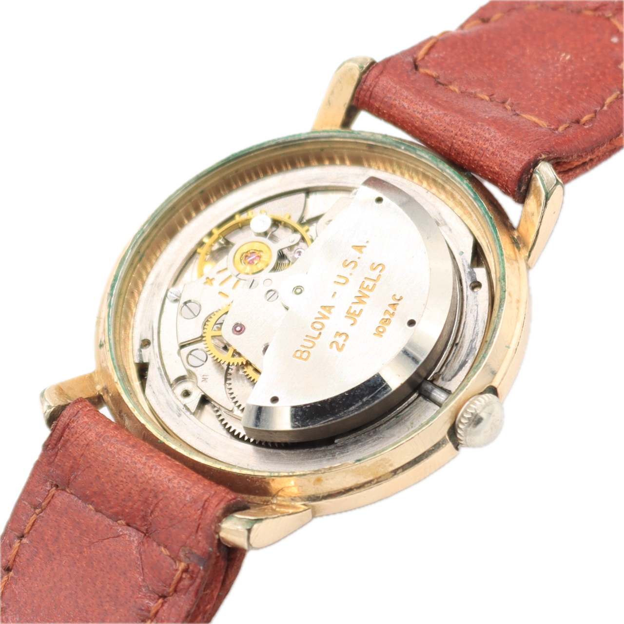 Vintage 33mm Bulova Textured Bezel Men's Automatic Wristwatch 10BZAC Running