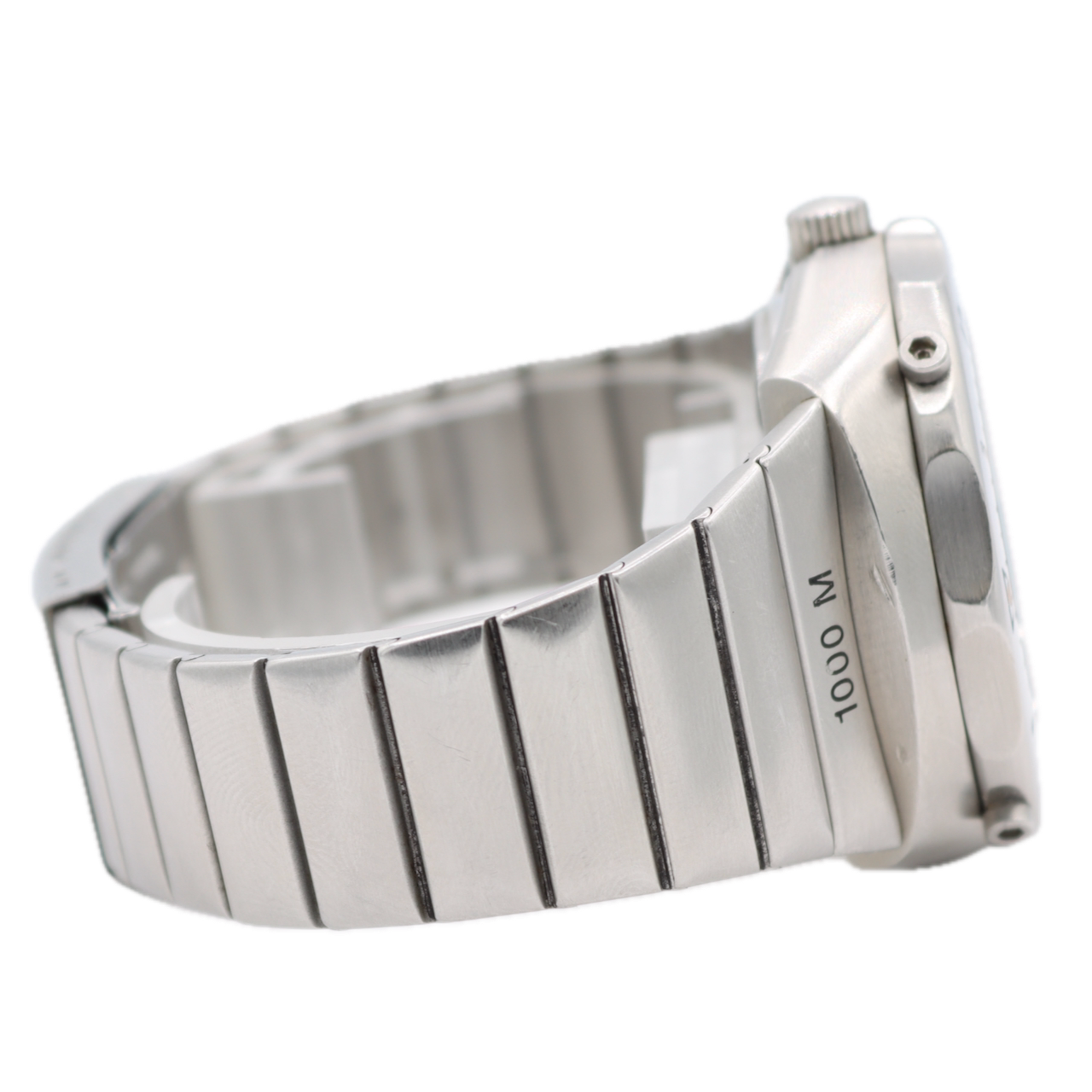 Vintage Eberhard & Co. Scafograph 1000 Men's Quartz Wristwatch Steel With Box