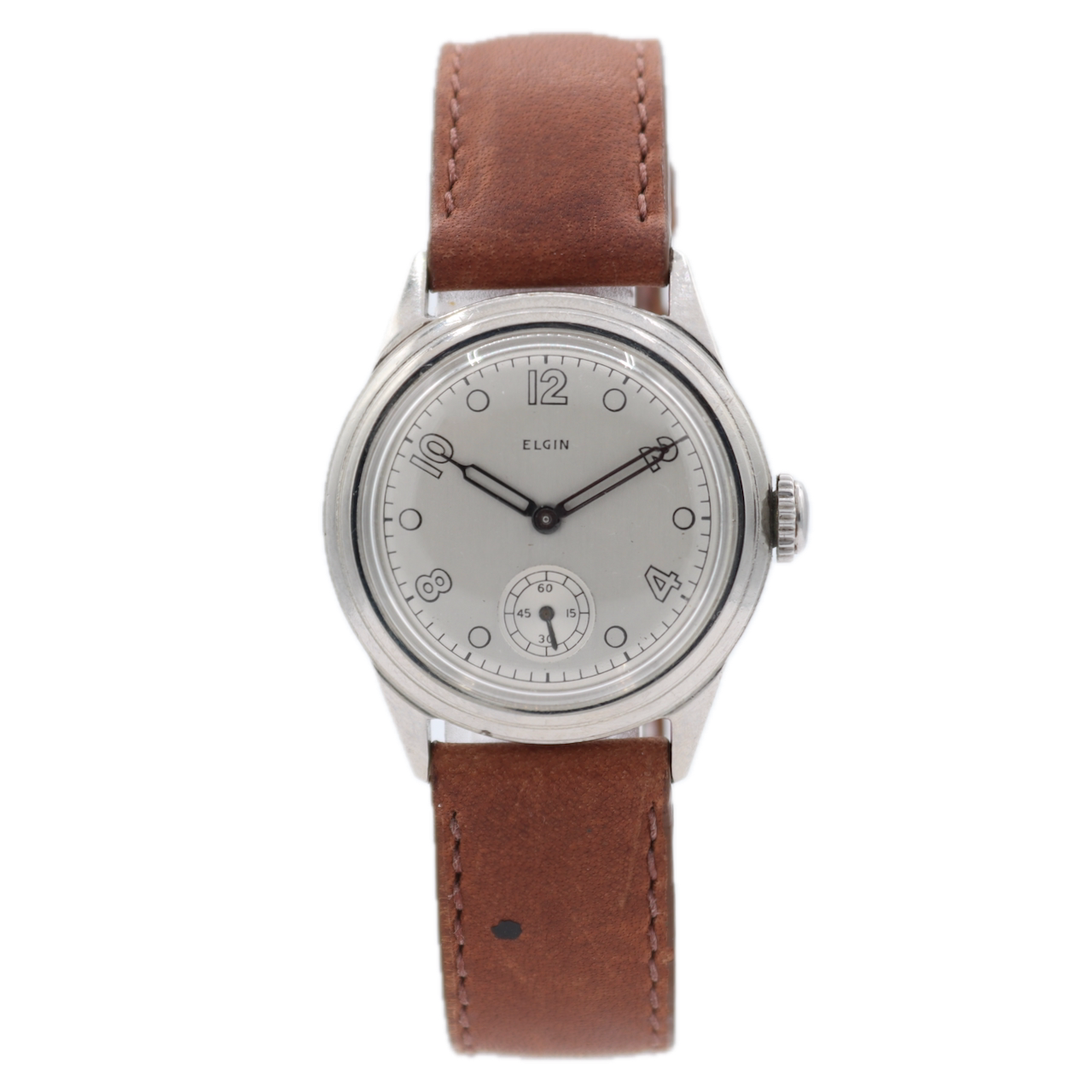Vintage 1942 Elgin 6603G Service 15J Men's Mechanical Wristwatch 554 USA Steel