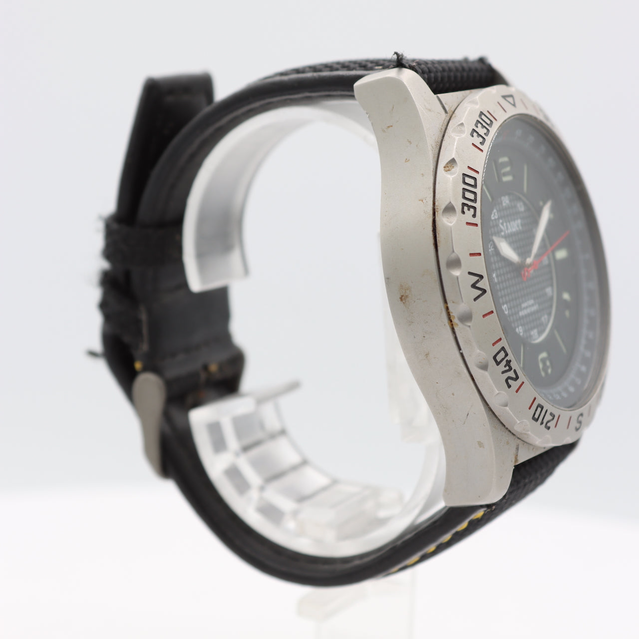 Vintage Stauer 24569 Tac-7 Men's Quartz Wristwatch Japan Stainless Steel