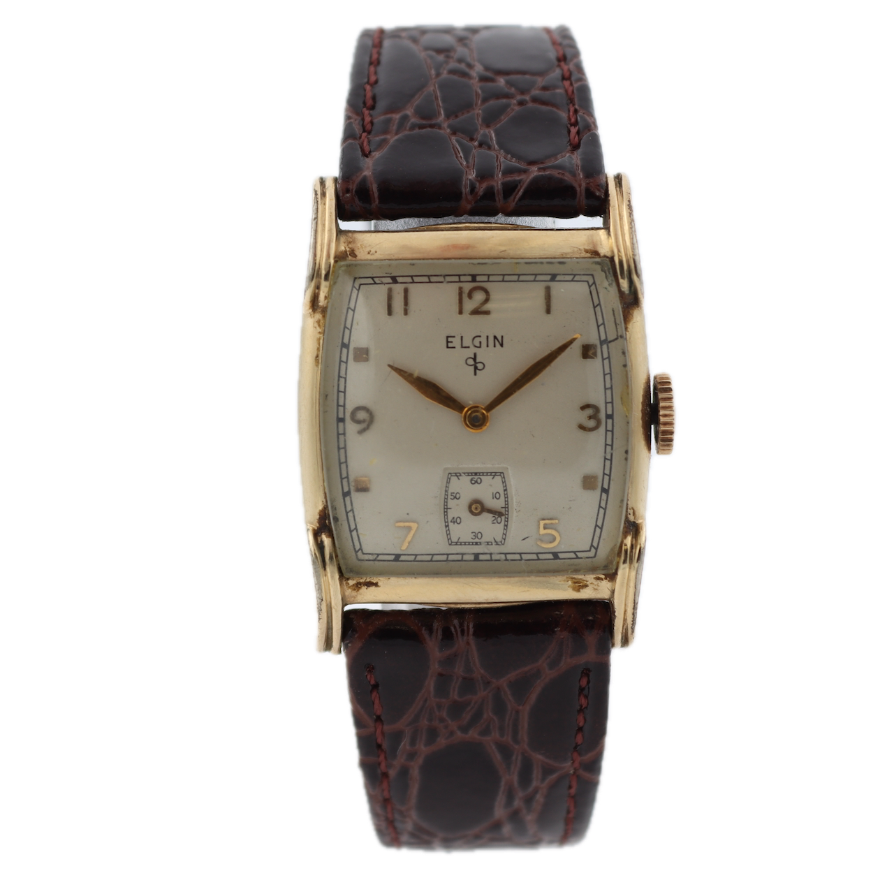 Vintage 25mm Elgin 5714 15 Jewel Men's Mechanical Wristwatch 554 USA 10k GF
