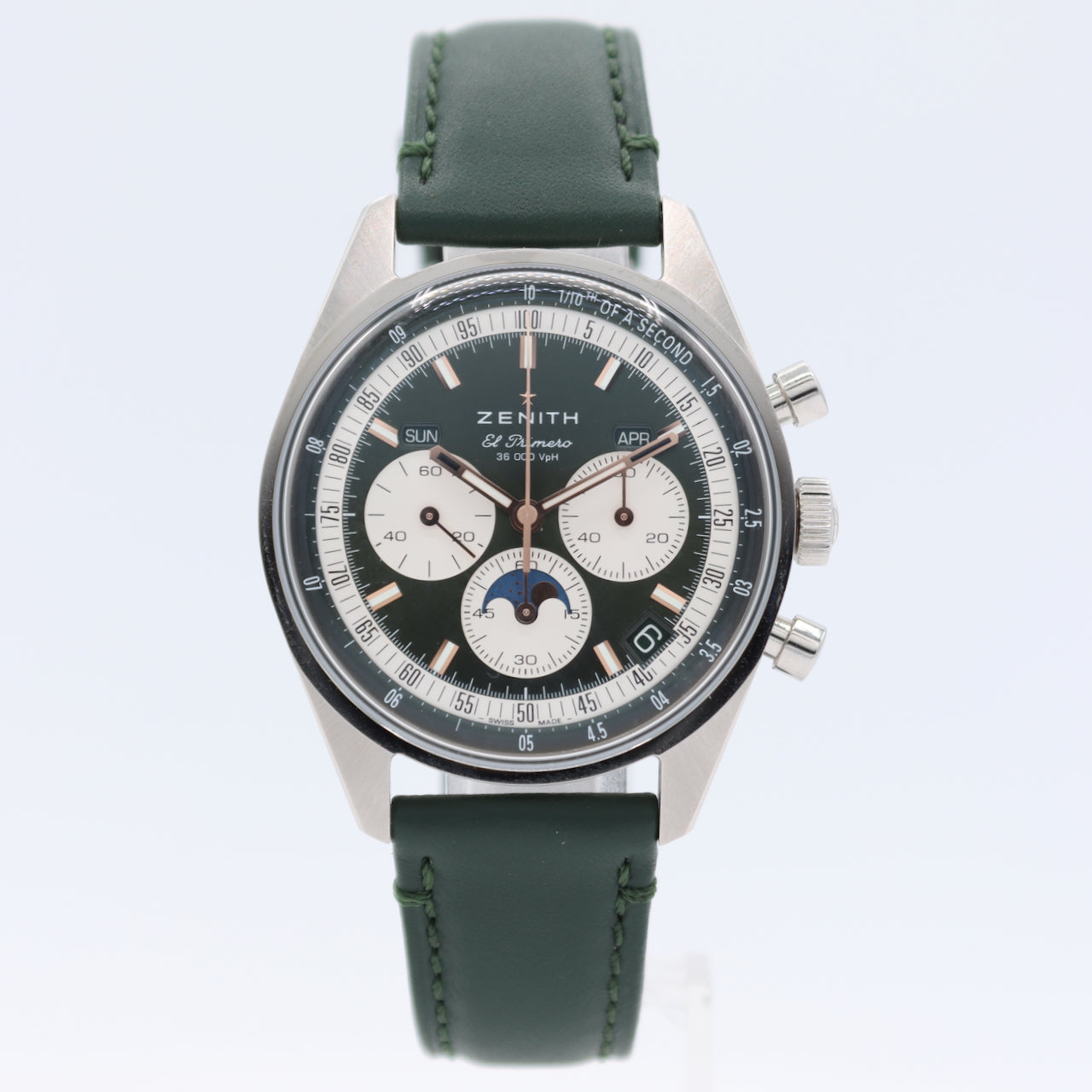38mm Zenith 03.3400.3610 El Primero Boutique Green Men's Chronograph Wristwatch